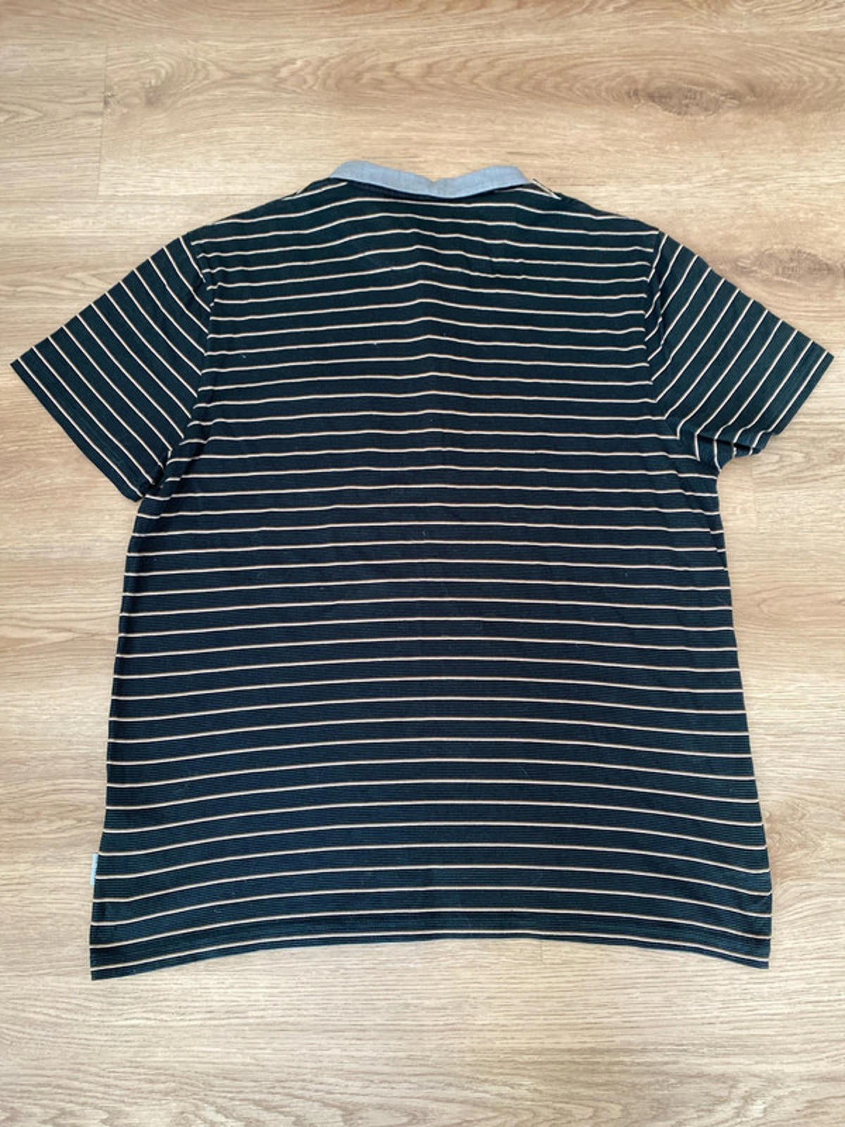 Ted Baker polo Shirt green with stripes Size 6 (large)