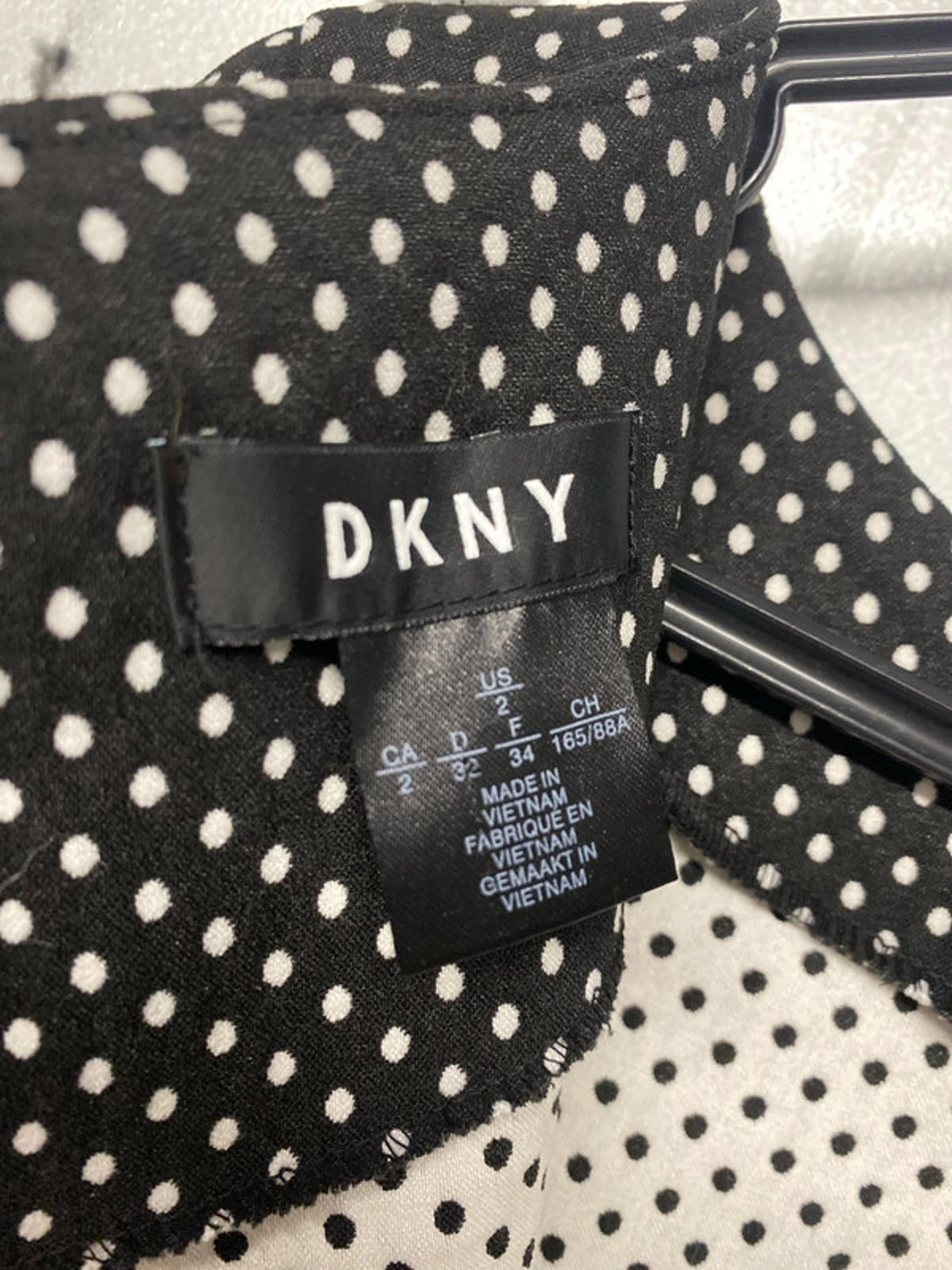 DKNY dress black and white spots