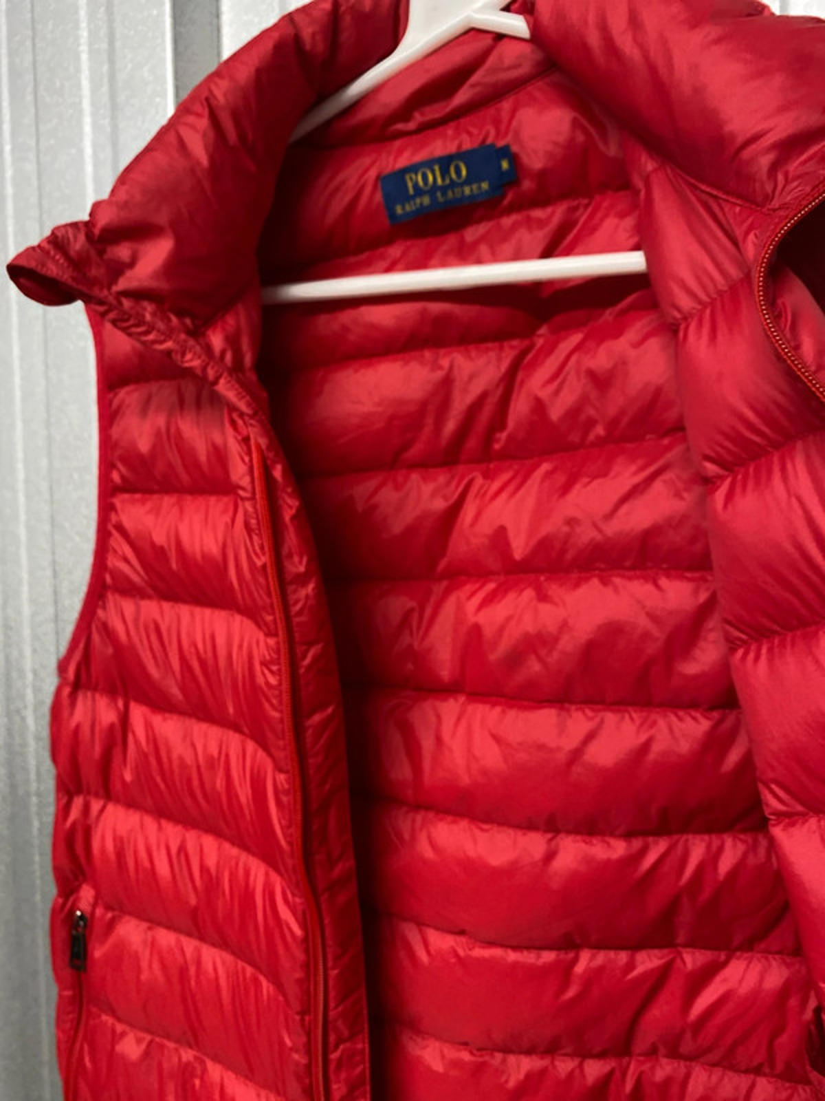 Ralph Lauren Red Puffer Gilet Medium