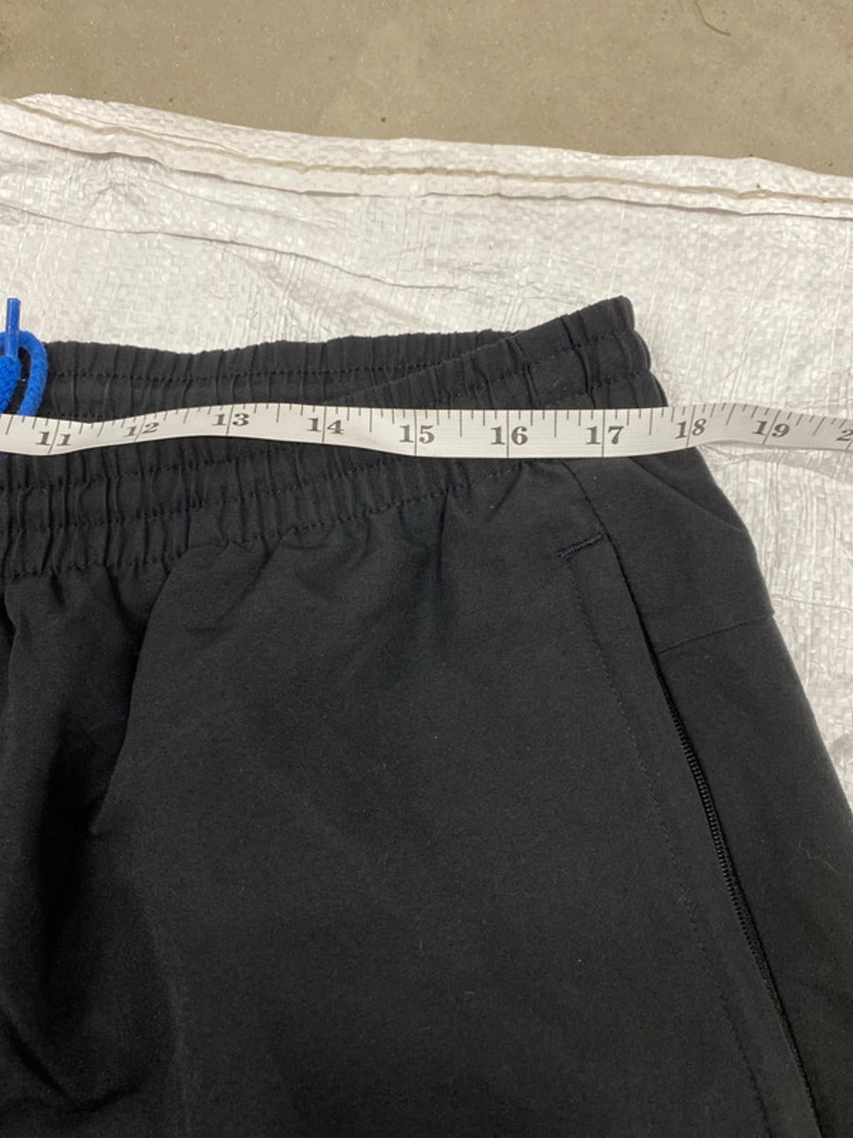 Adidas XL black joggers with blue and white