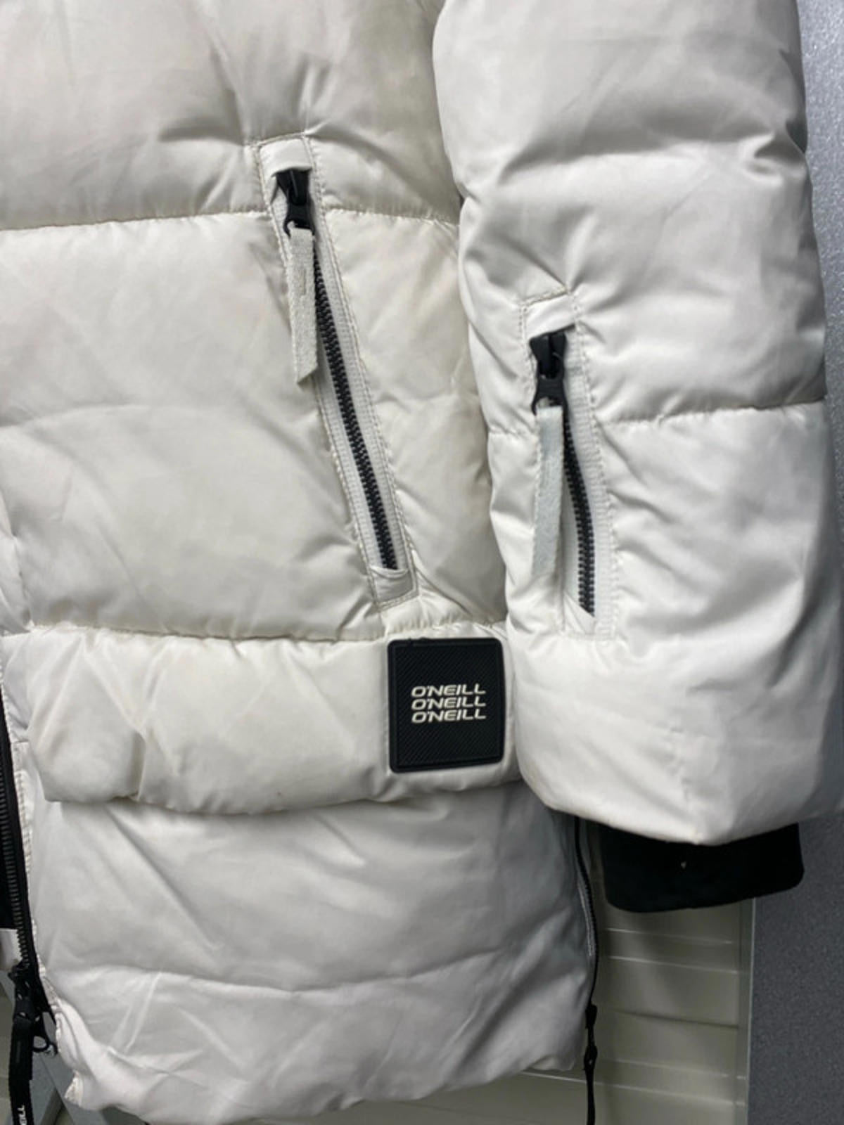 O’Neill Hyperdry  ski jacket / winter coat / puffer coat cream/pink medium