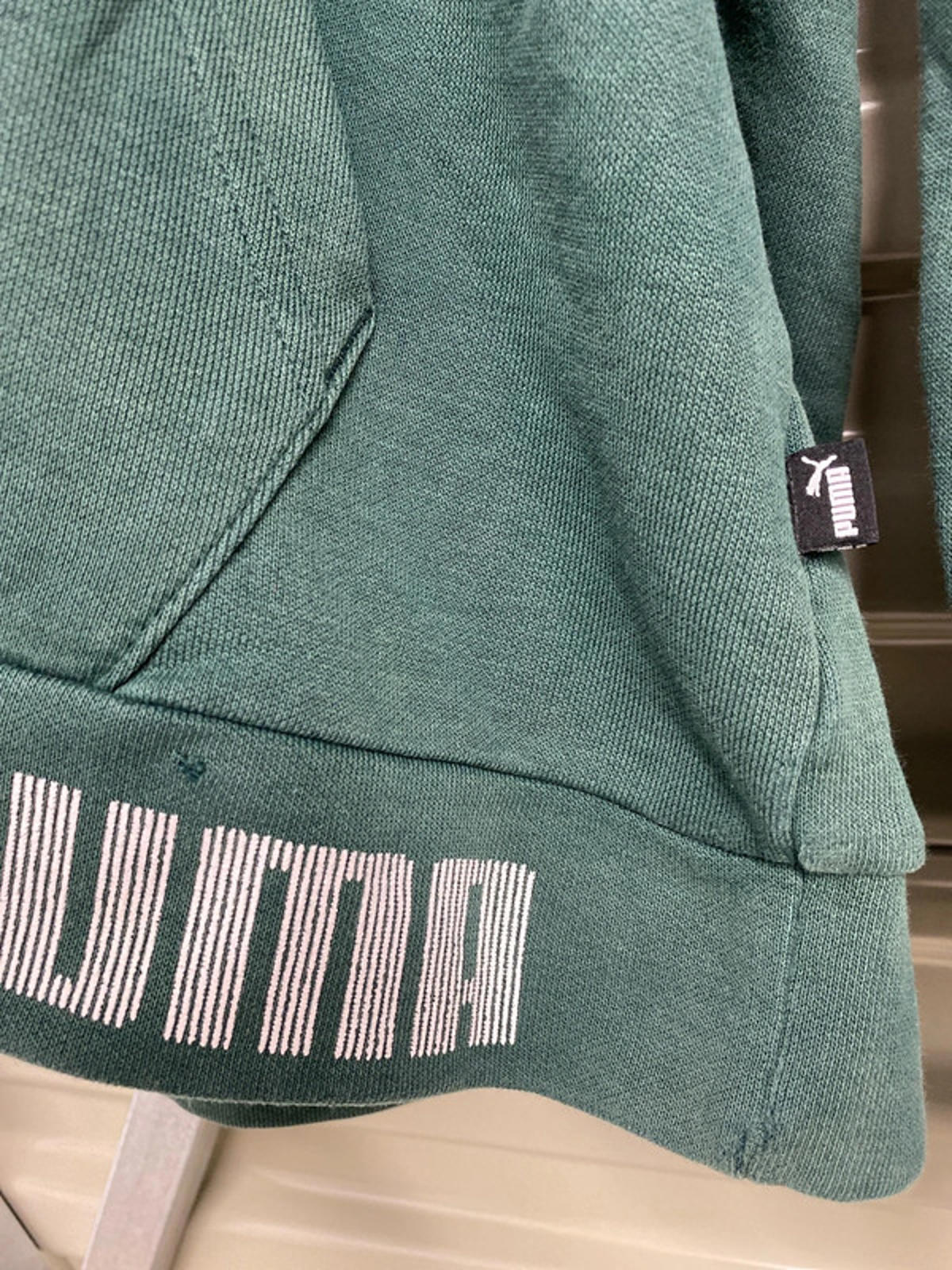 Puma hoodie mens green medium