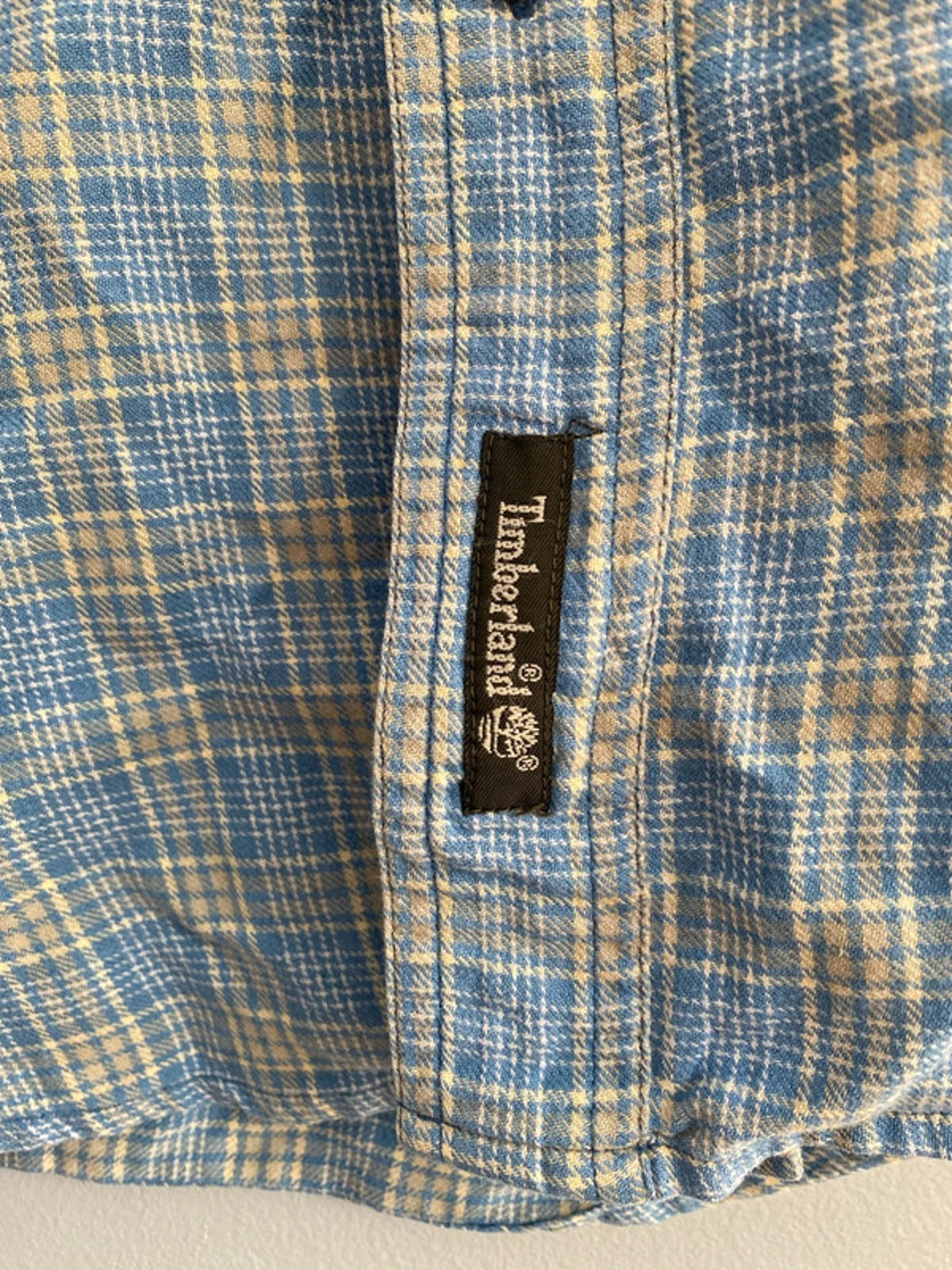 Timberland Cotton shirt medium blue / tan checked