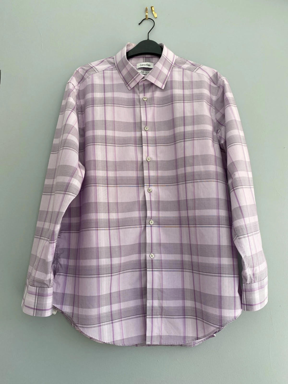 Calvin Klein long sleeved shirt lilac checked