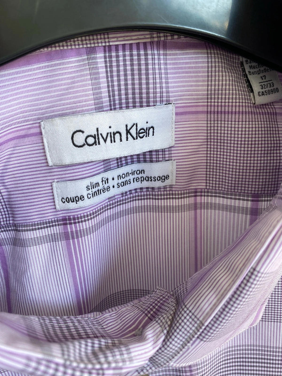 Calvin Klein long sleeved shirt lilac checked