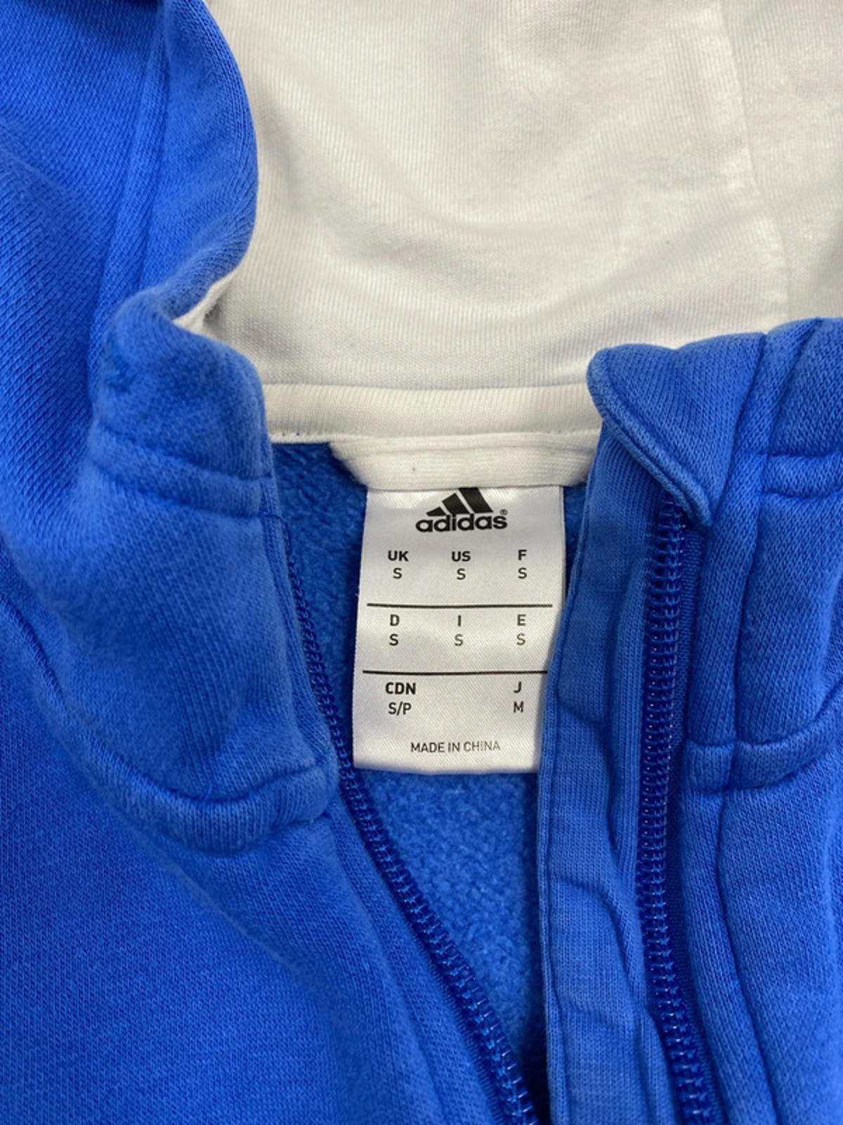 Adidas hoodie blue small
