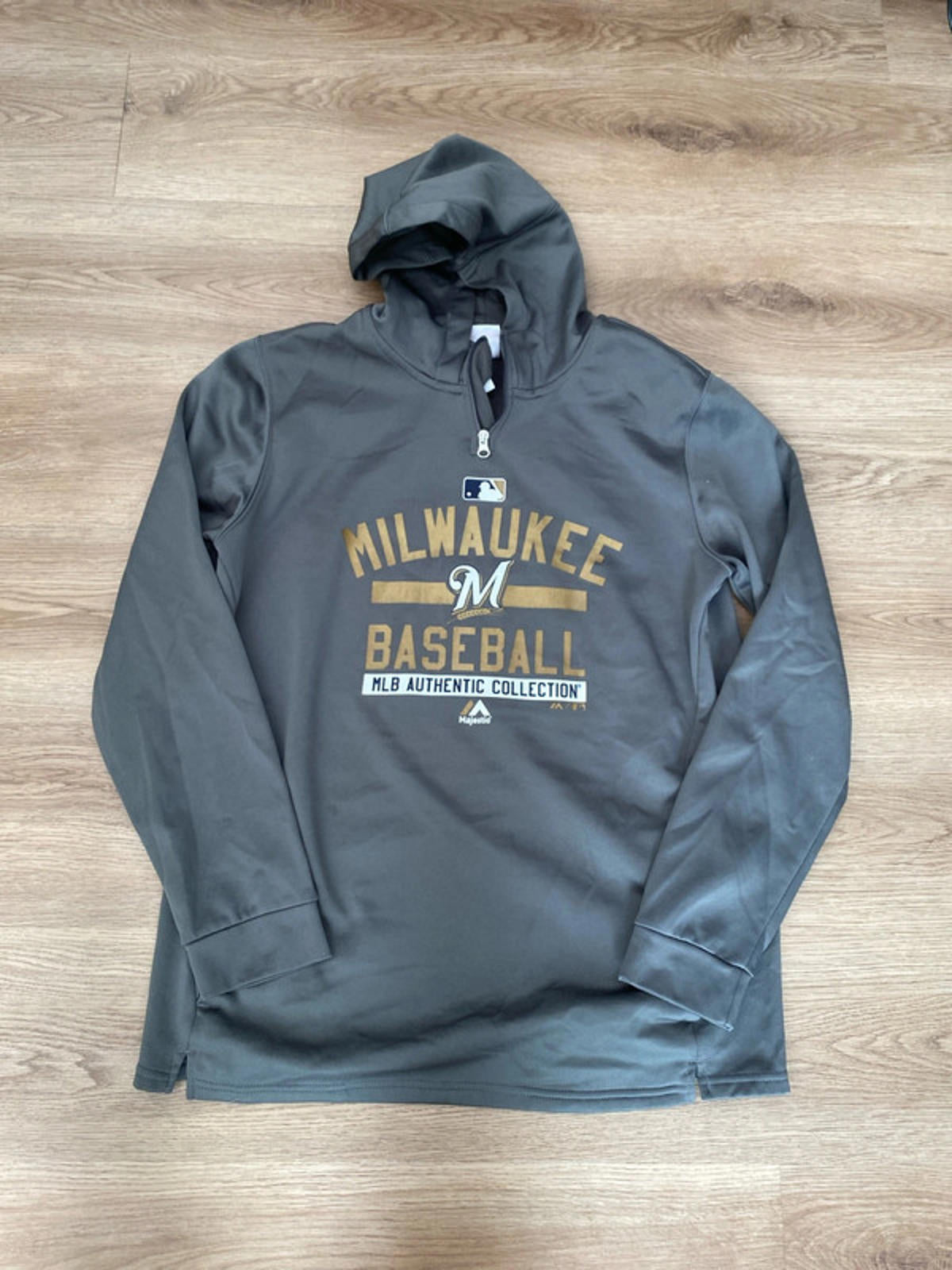Majestic Baseball authentic hoodie xl taupe colour