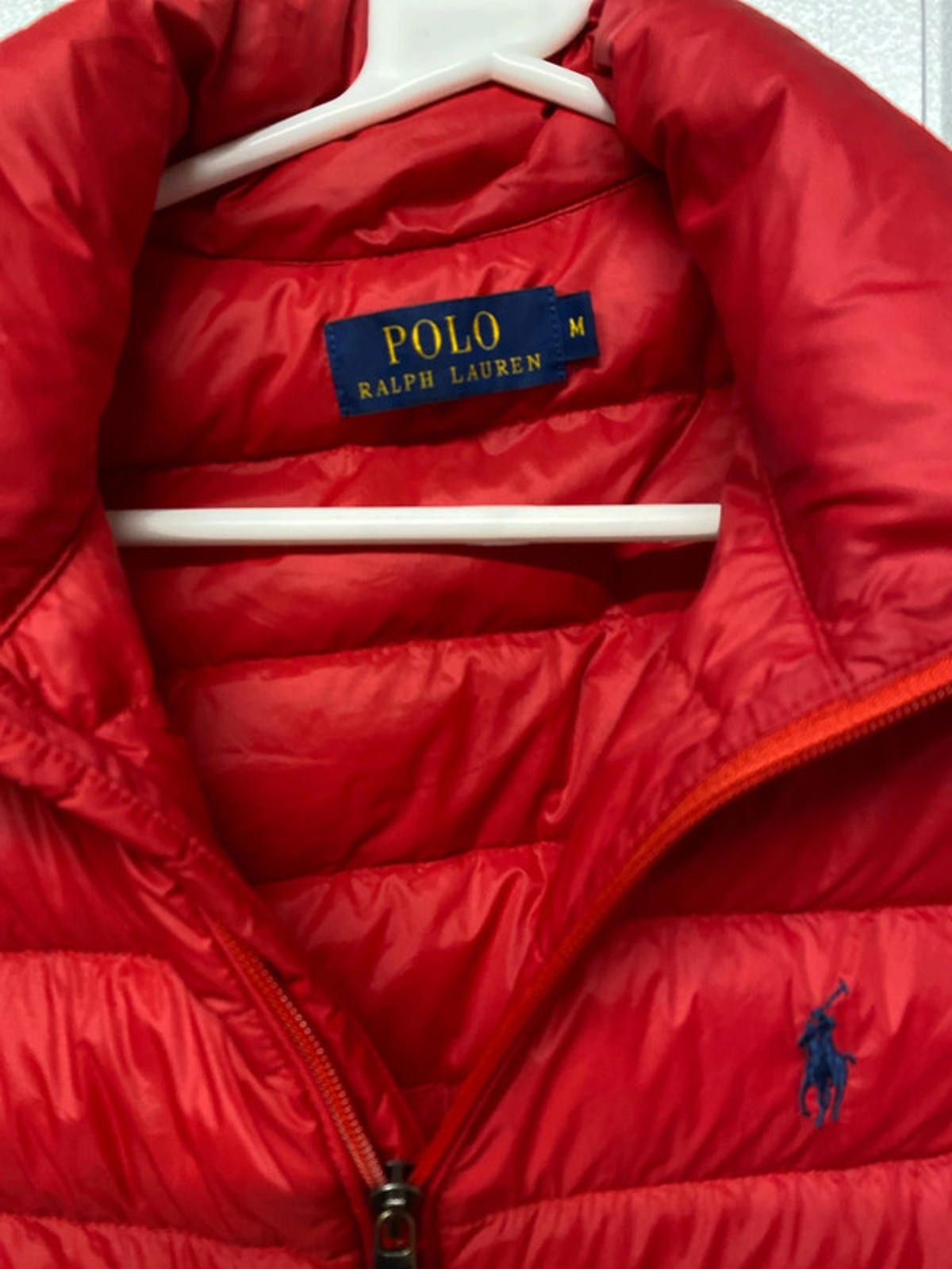Ralph Lauren Red Puffer Gilet Medium