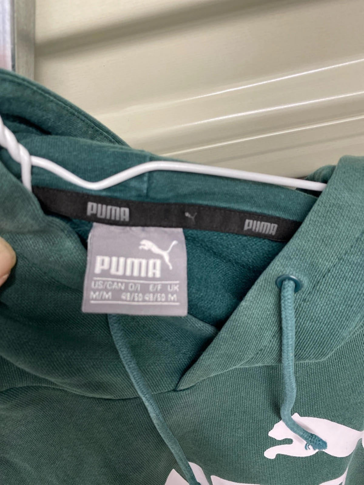 Puma hoodie mens green medium