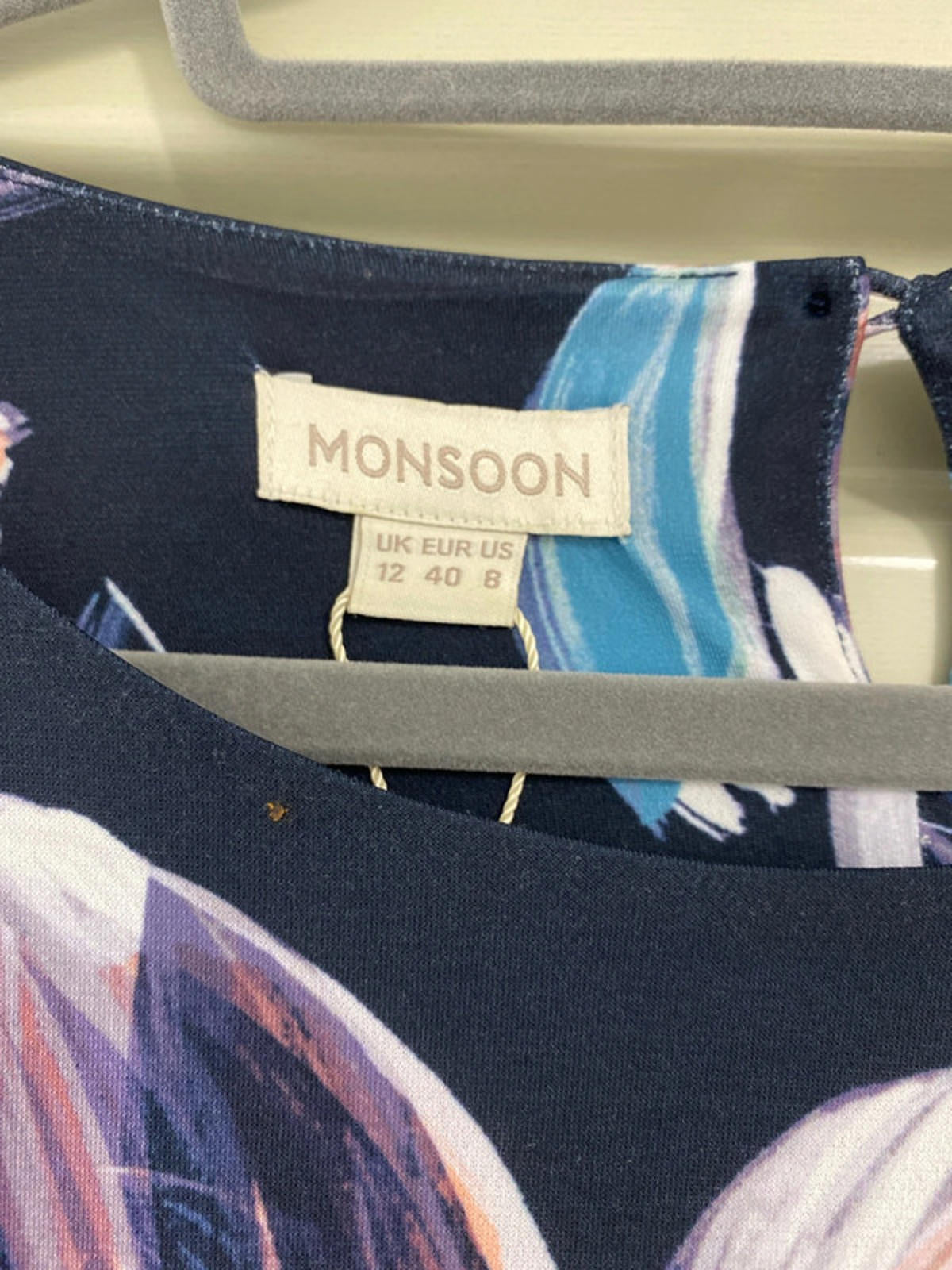 Monsoon long flowered dress size 12