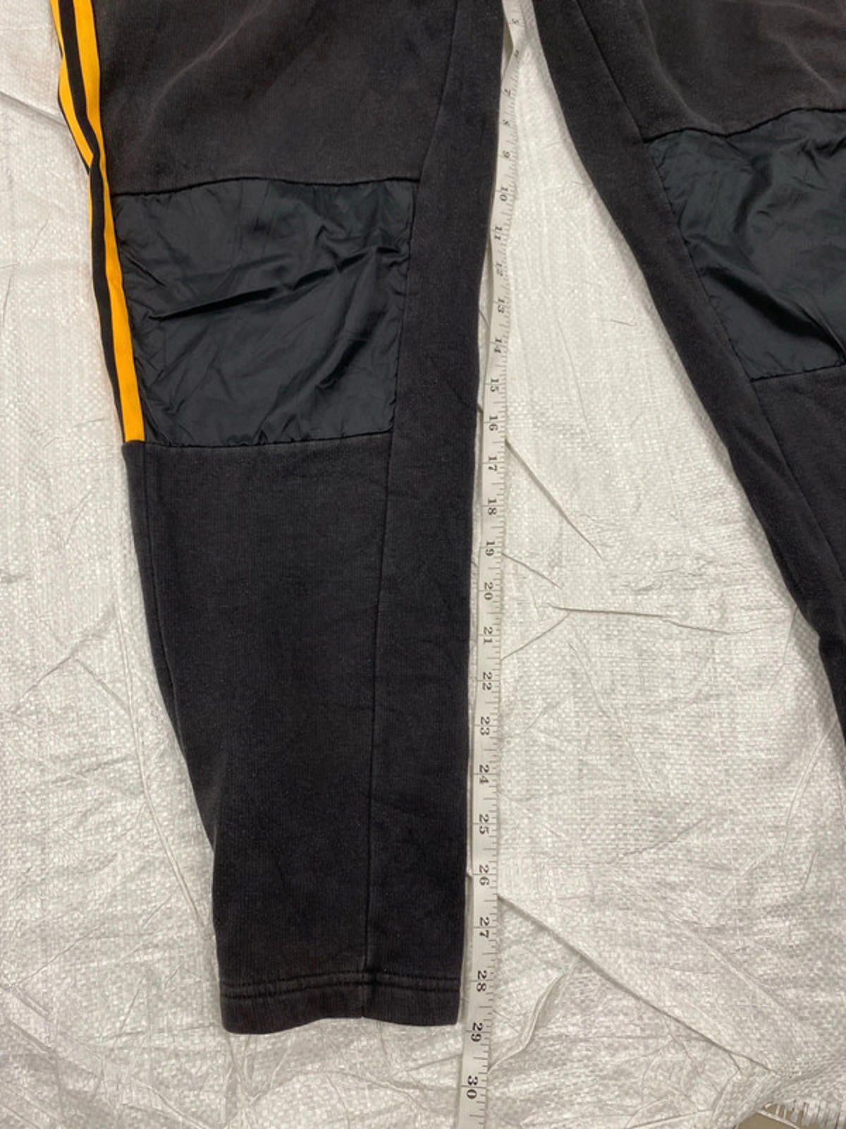 Adidas black with orange stripes 2XL