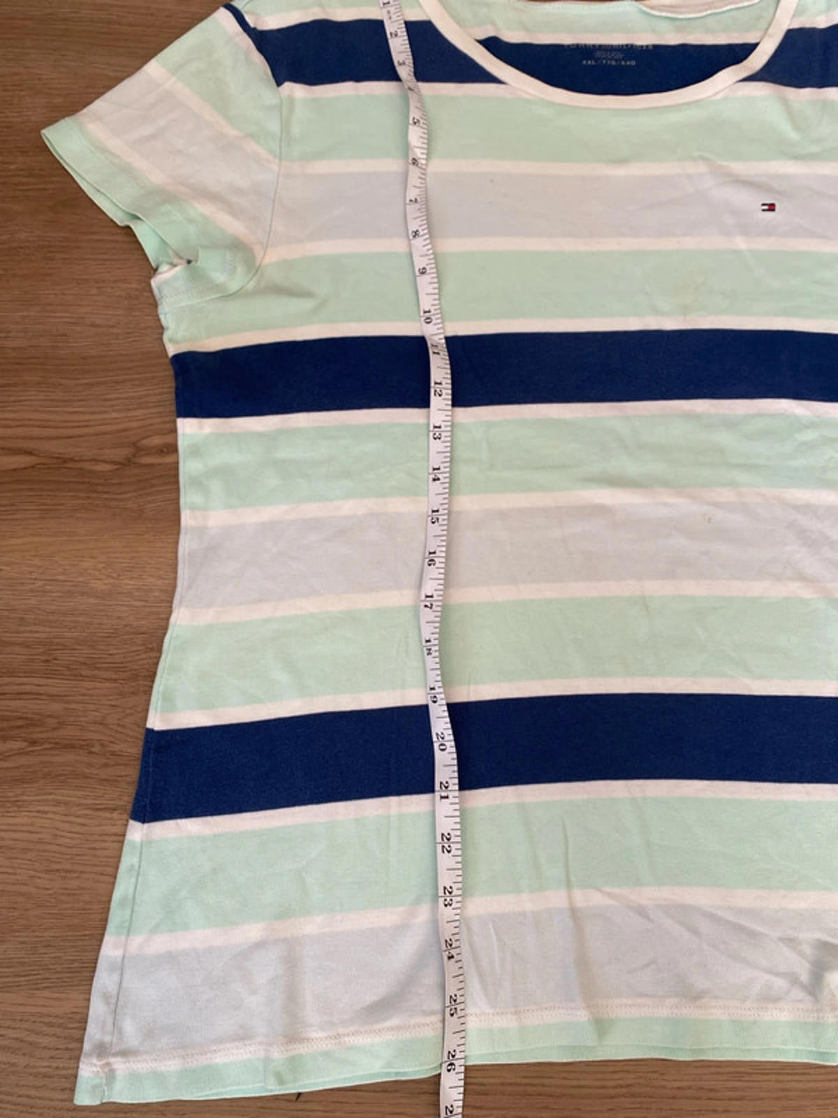 Tommy Hilfiger XXL t shirt retro style mint and blue