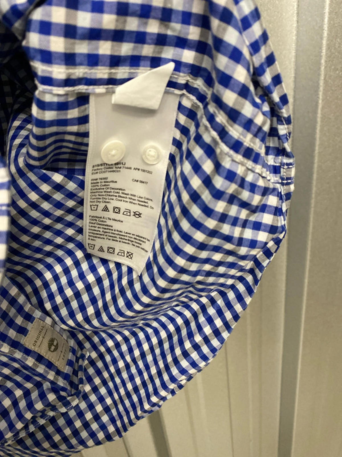 Timbered blue checked long sleeve shirt xxl