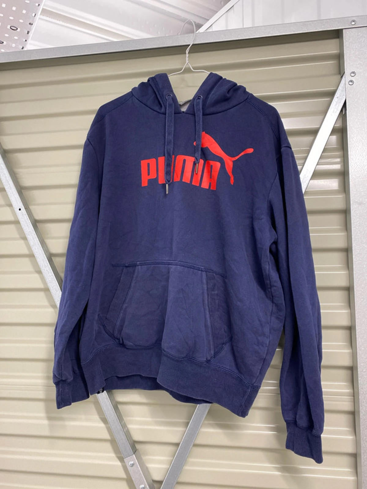 Puma mens hoodie medium blue