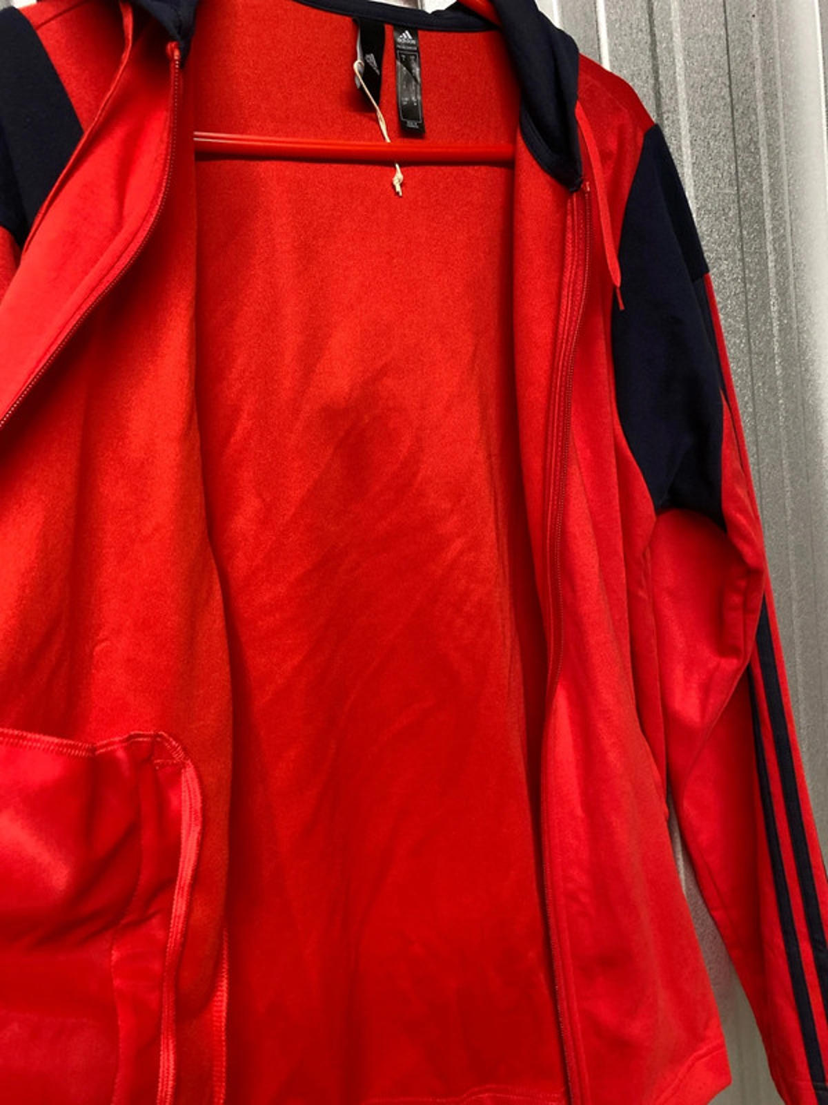 Adidas Aeroready Tracksuit Hoodie red and blue medium