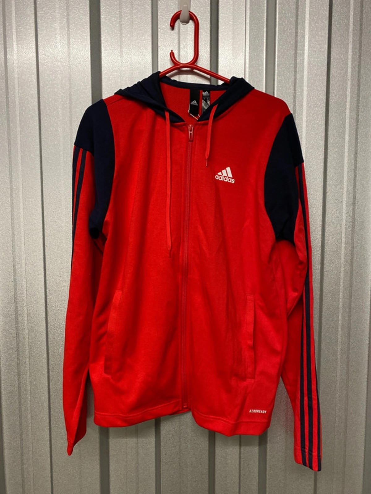 Adidas Aeroready Tracksuit Hoodie red and blue medium