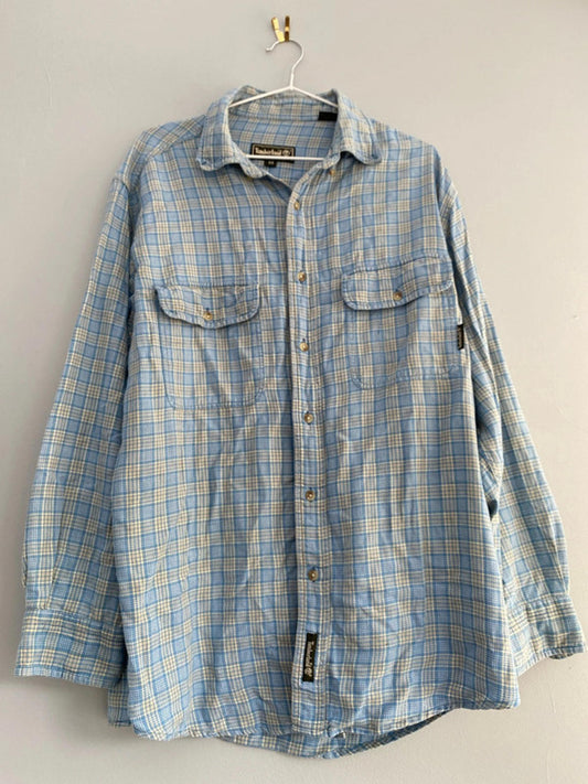 Timberland Cotton shirt medium blue / tan checked