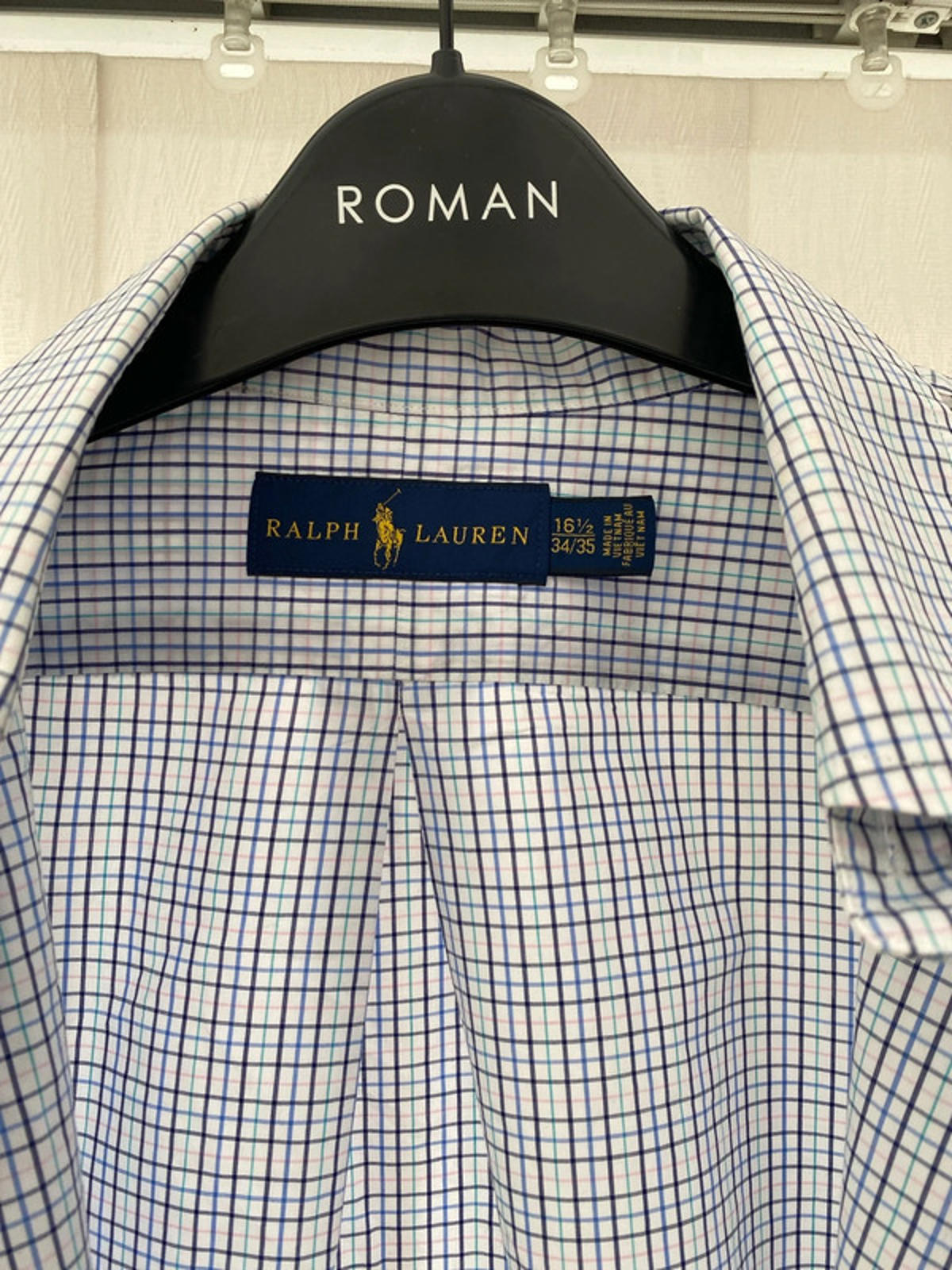 Ralph Lauren shirt 16.5 inches checked multi coloured