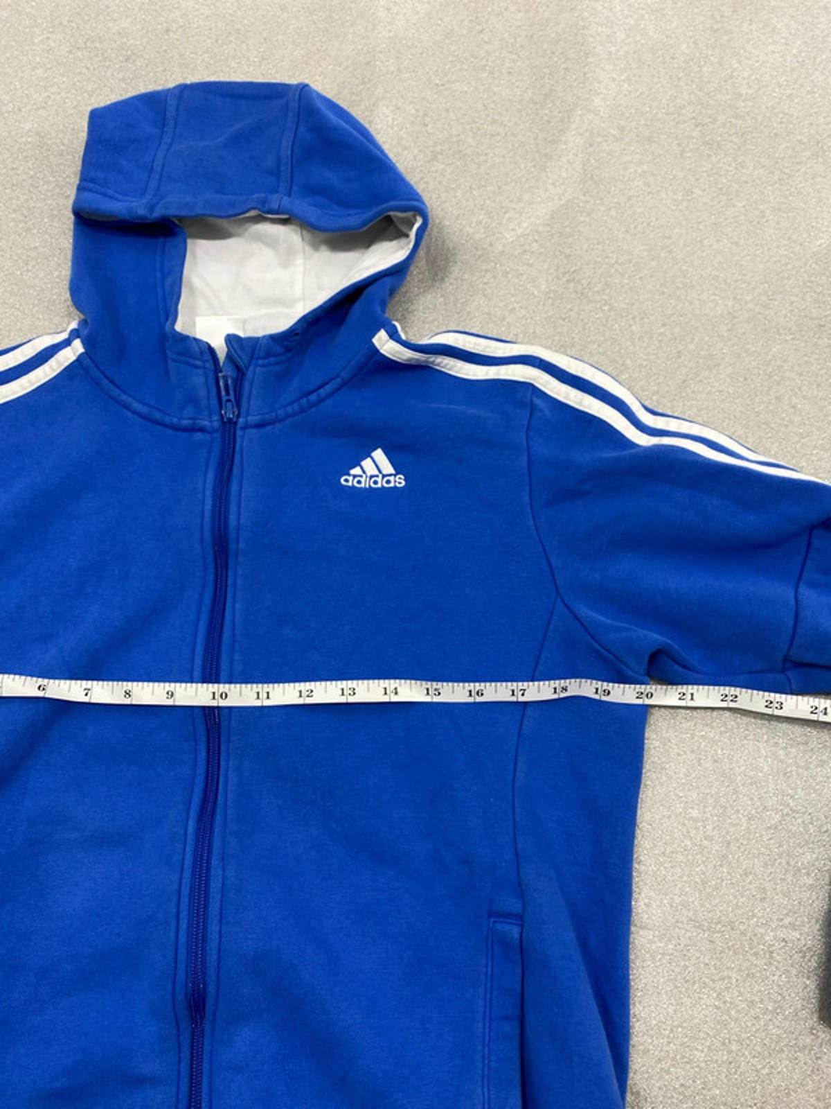 Adidas hoodie blue small