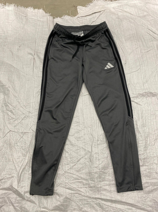 Adidas Aeroready sports joggers grey black stripes small