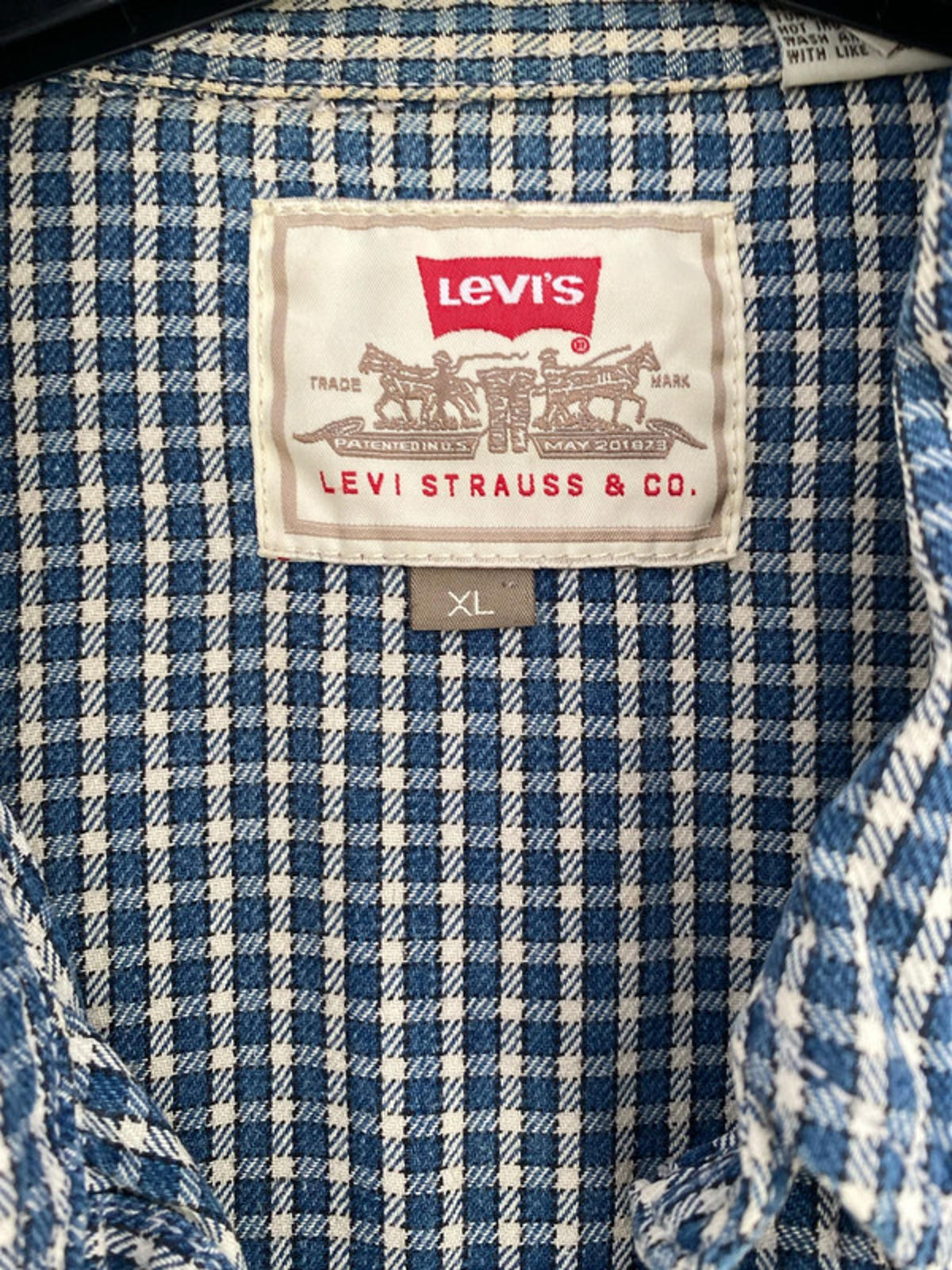 Levi’s Strauss checked mens shirt XL