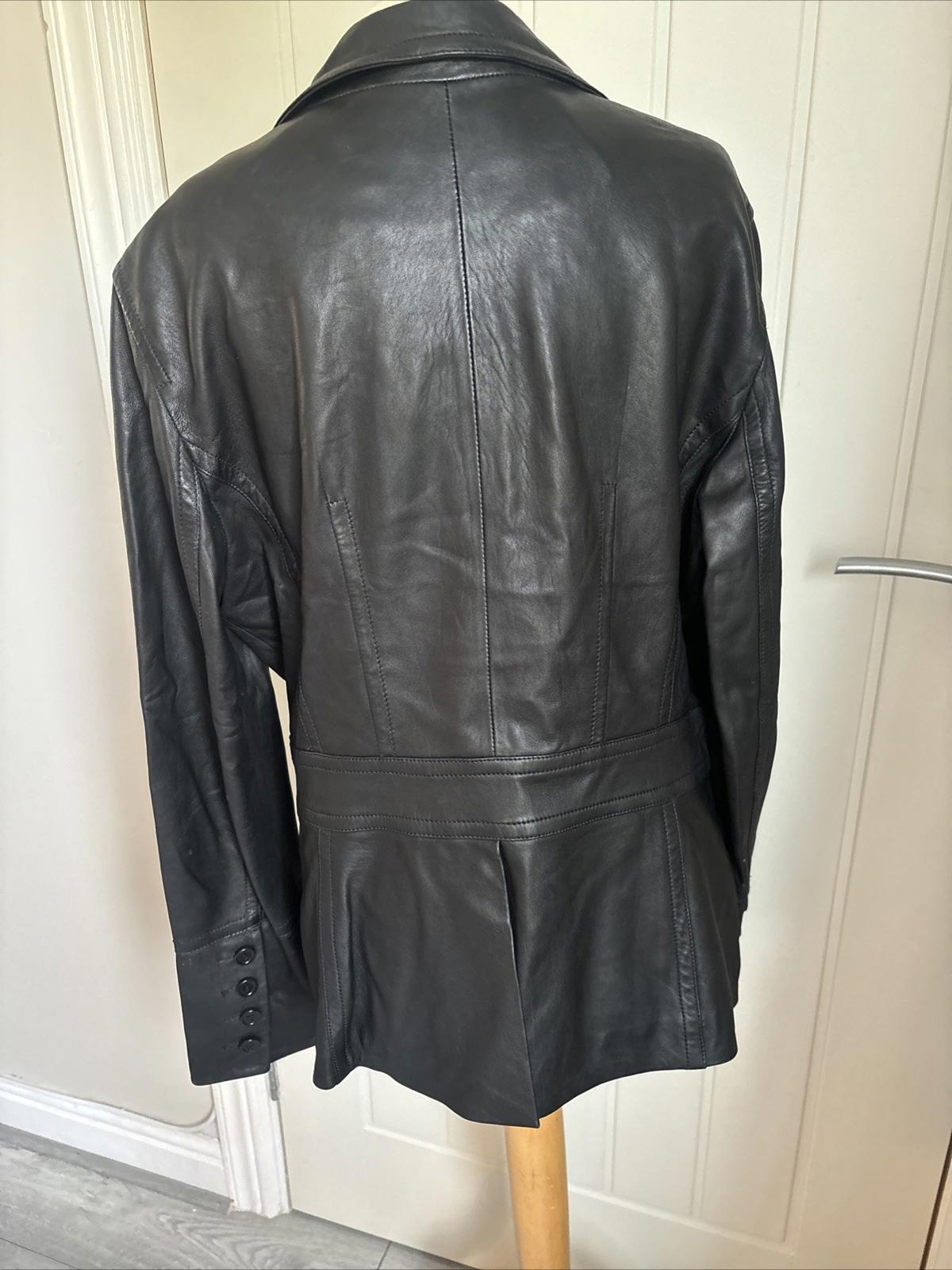 Karen Millen 100% Real Leather Jacket Uk 16