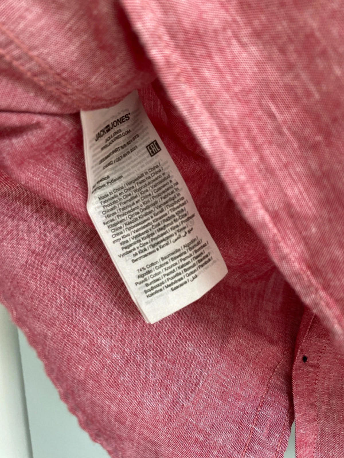 Jack & Jones pink shirt large