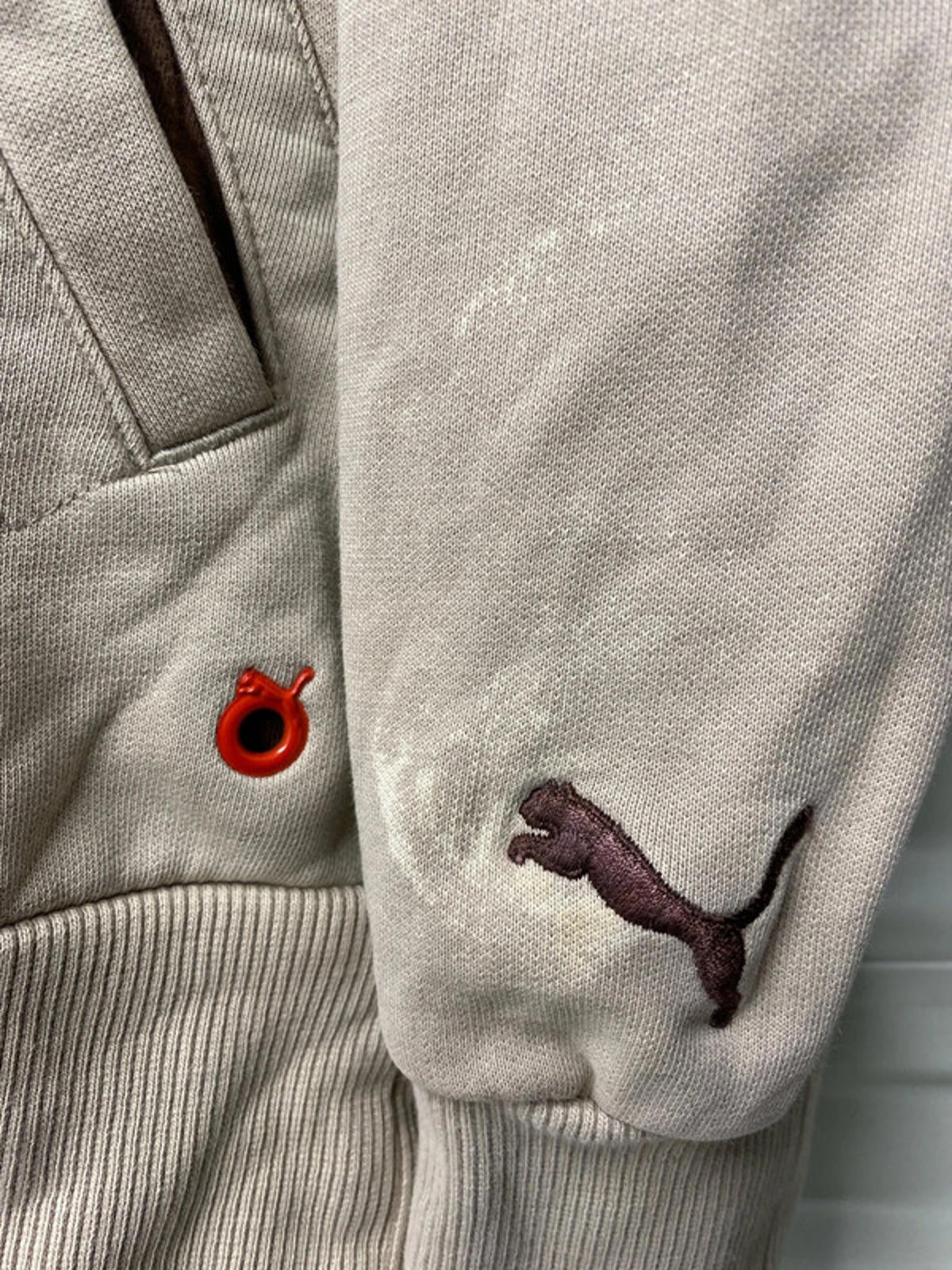 Puma Hoodie small retro style Tan coloured