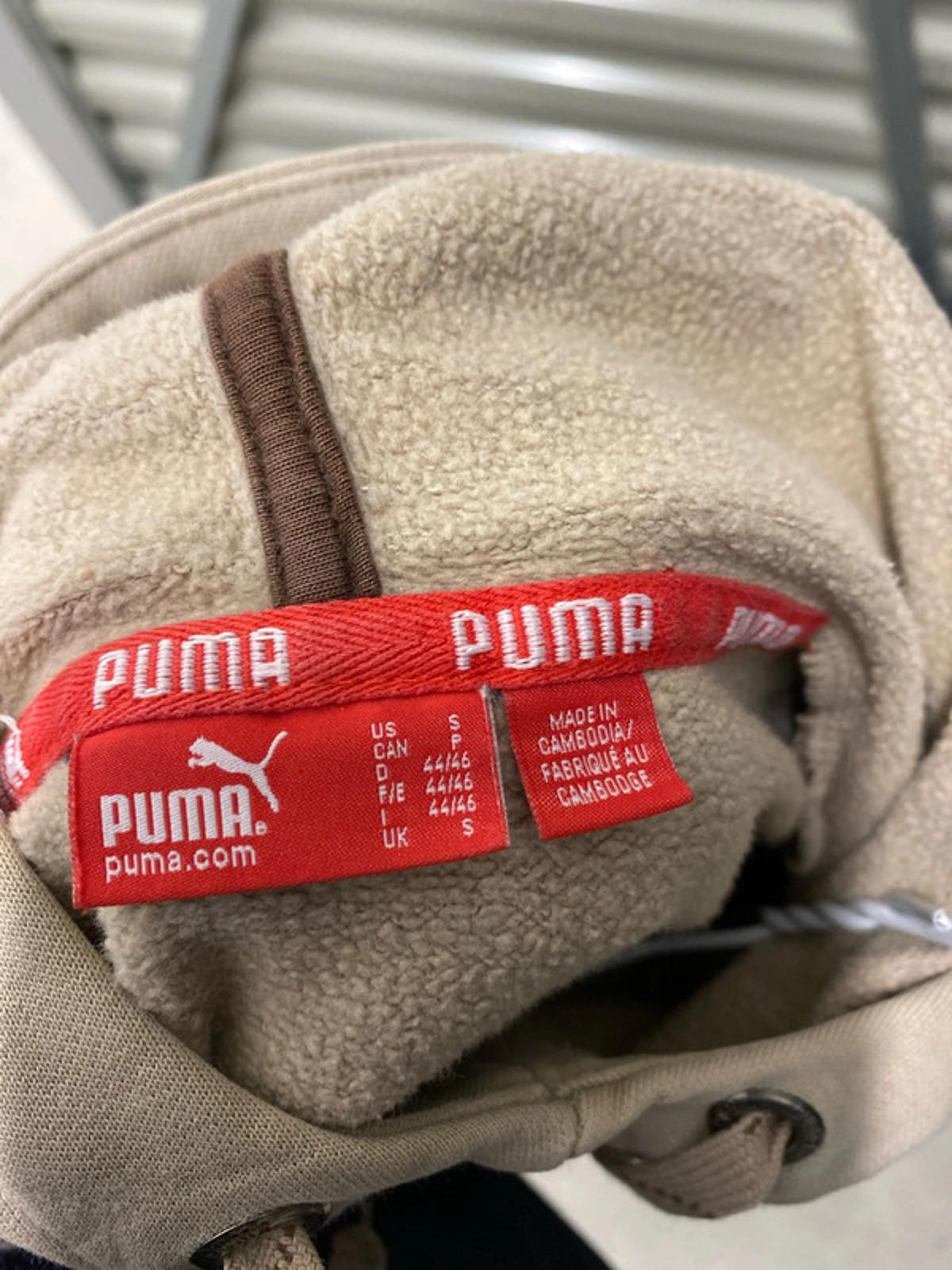 Puma Hoodie small retro style Tan coloured