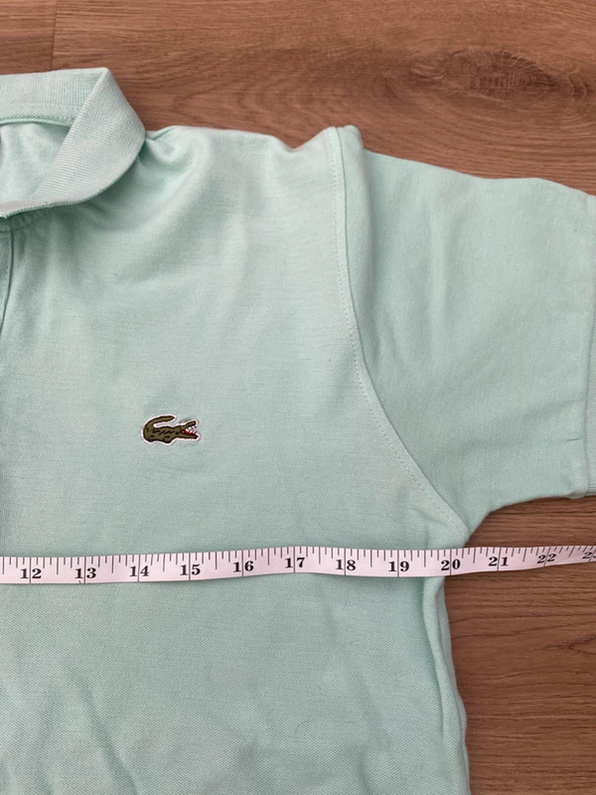 Lacoste mint coloured polo shirt medium