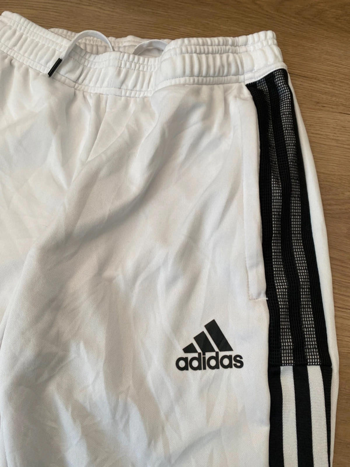 Adidas xs Aero Ready jogging bottoms white and black