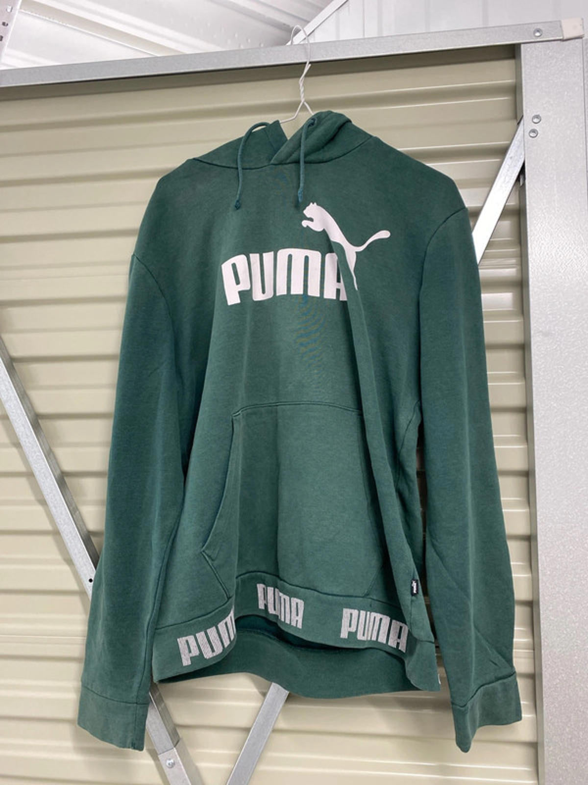 Puma hoodie mens green medium