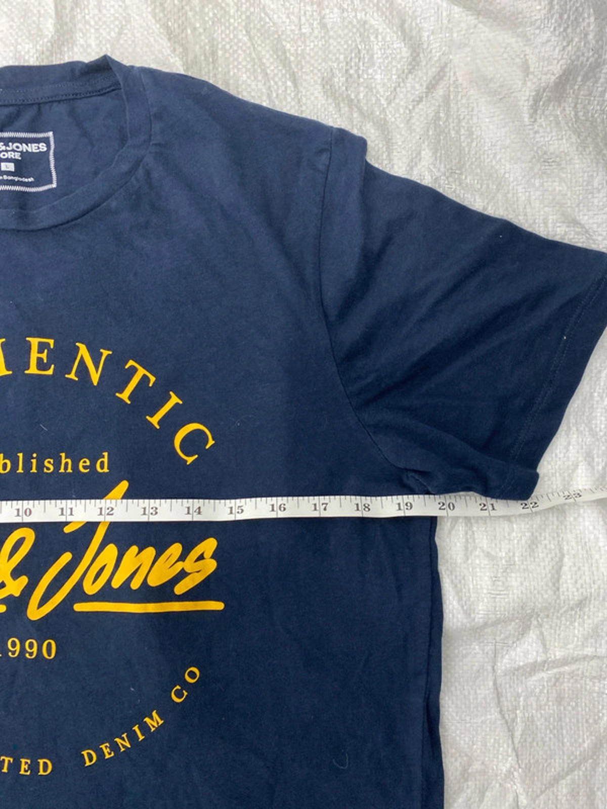 Jack & Jones printed t shirt large blue