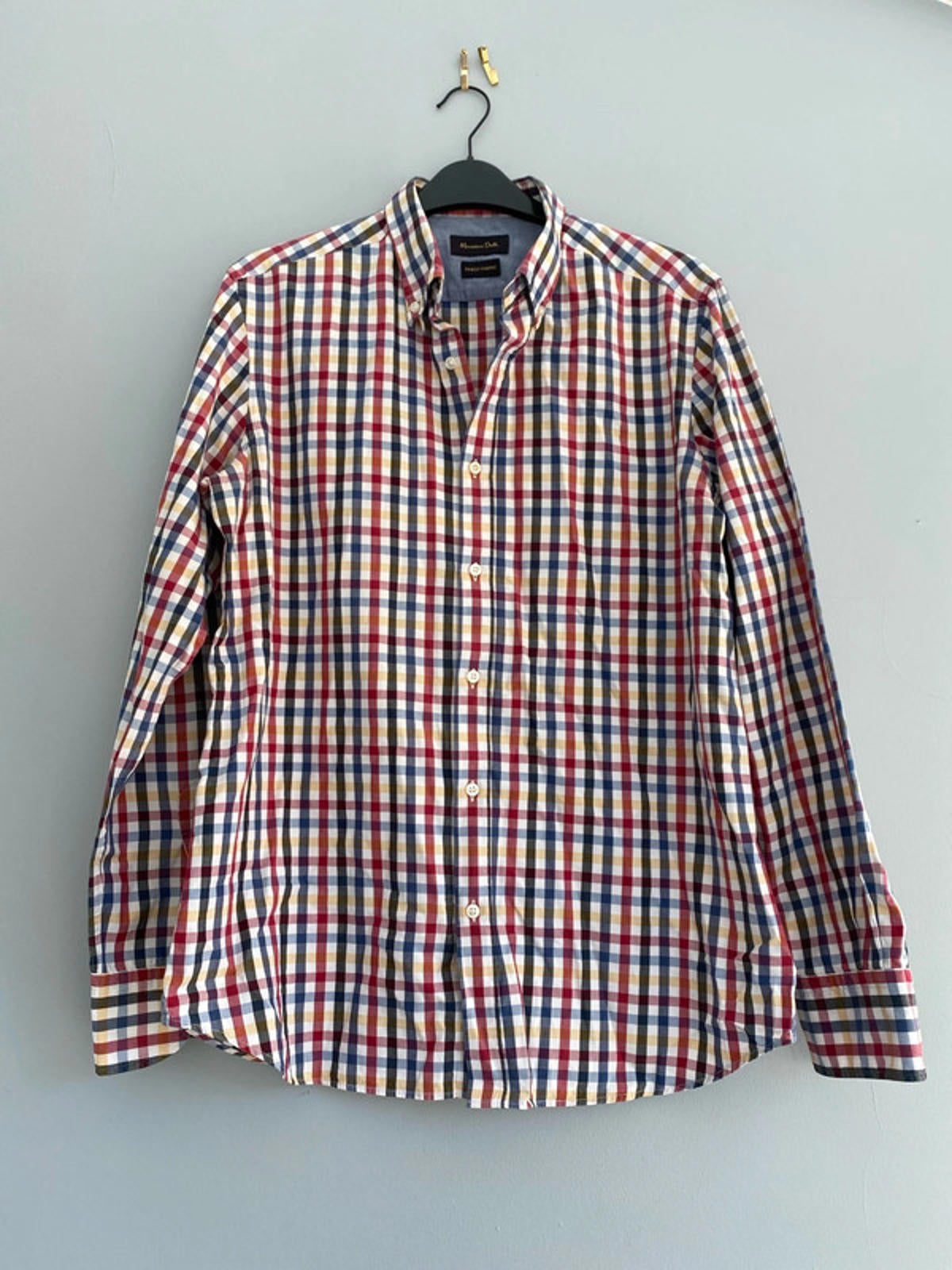 Massimo Dutti multi checked shirt medium