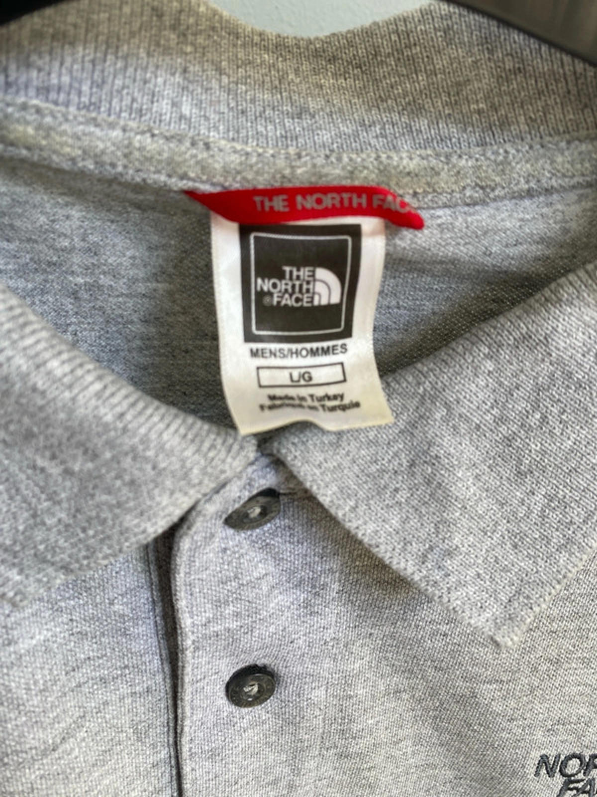 The North Face polo shirt Grey large