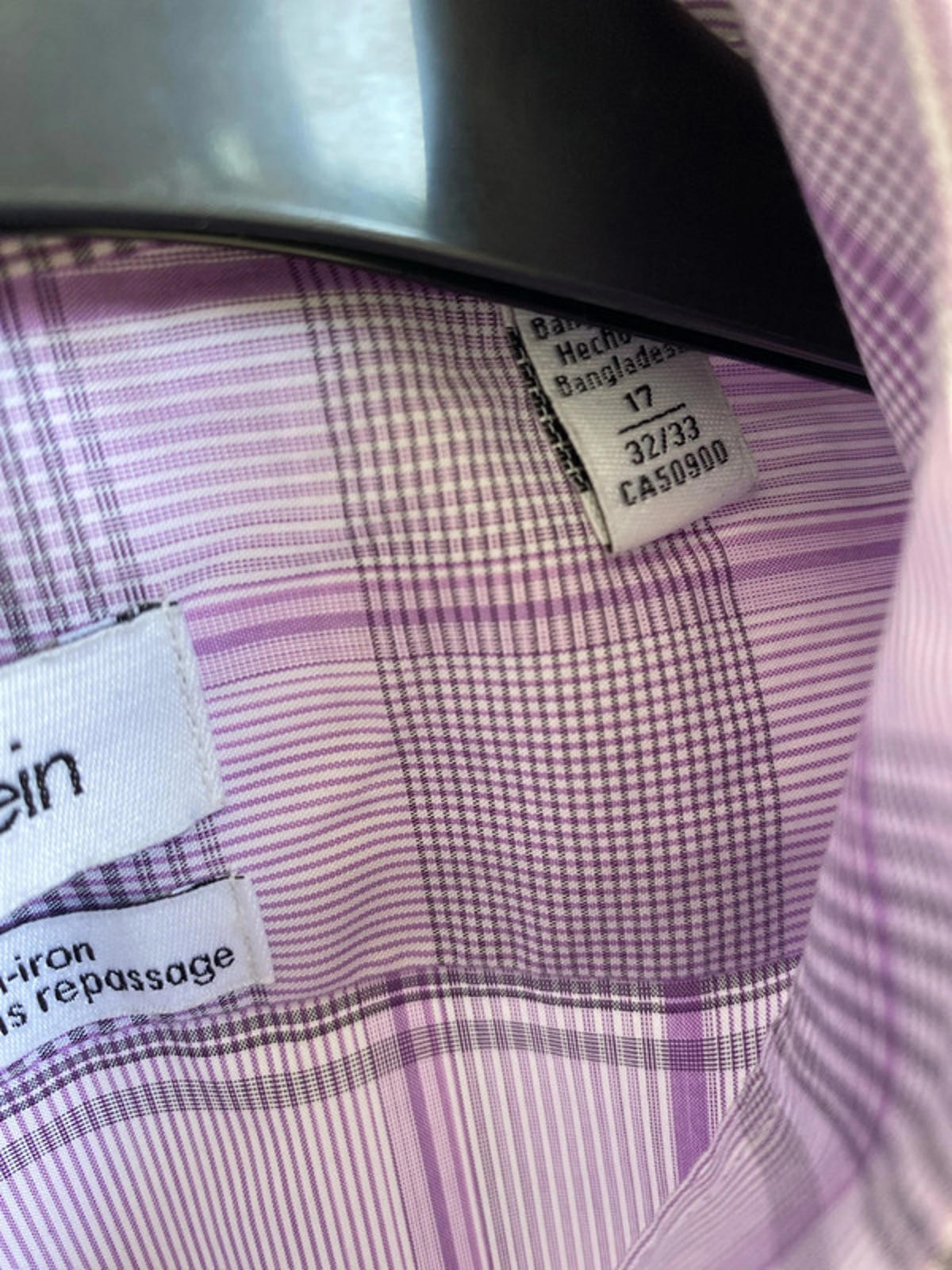 Calvin Klein long sleeved shirt lilac checked