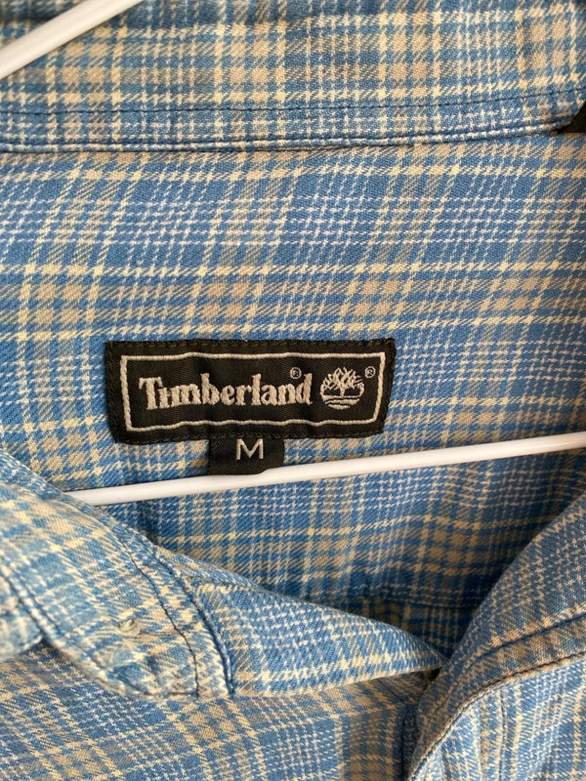 Timberland Cotton shirt medium blue / tan checked