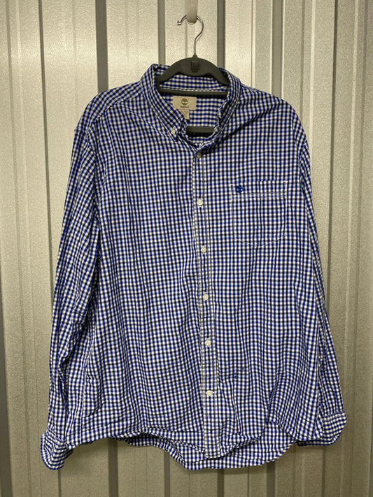 Timbered blue checked long sleeve shirt xxl