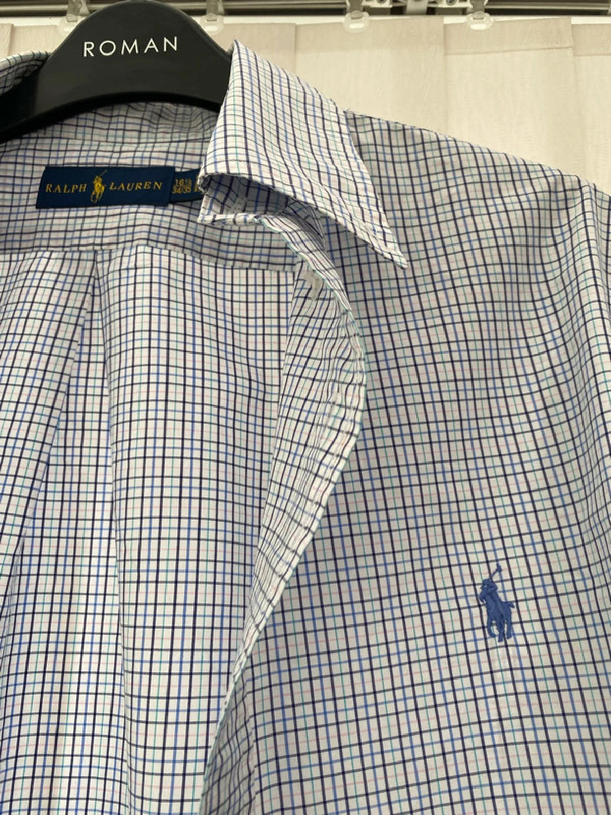 Ralph Lauren shirt 16.5 inches checked multi coloured