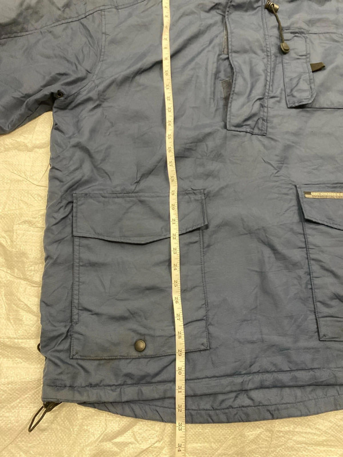 Levi Strauss & co blue 1/4 zip jacket large