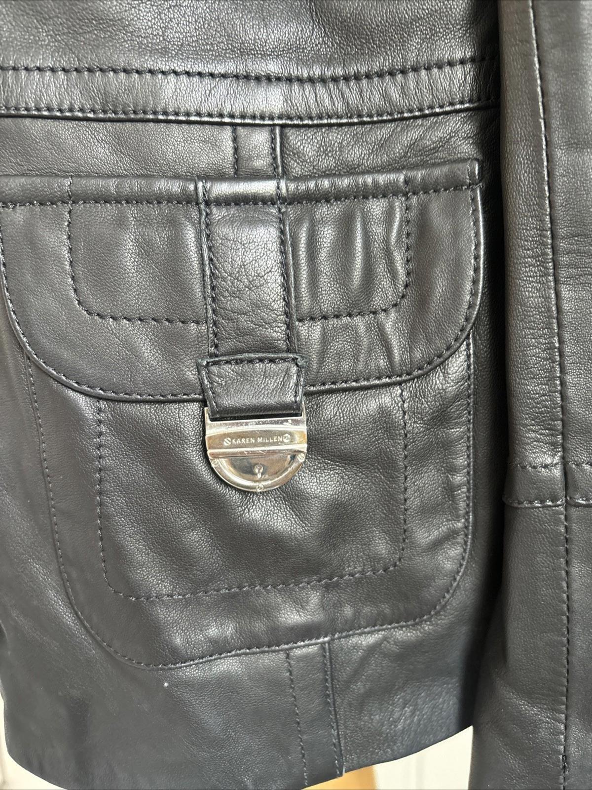 Karen Millen 100% Real Leather Jacket Uk 16