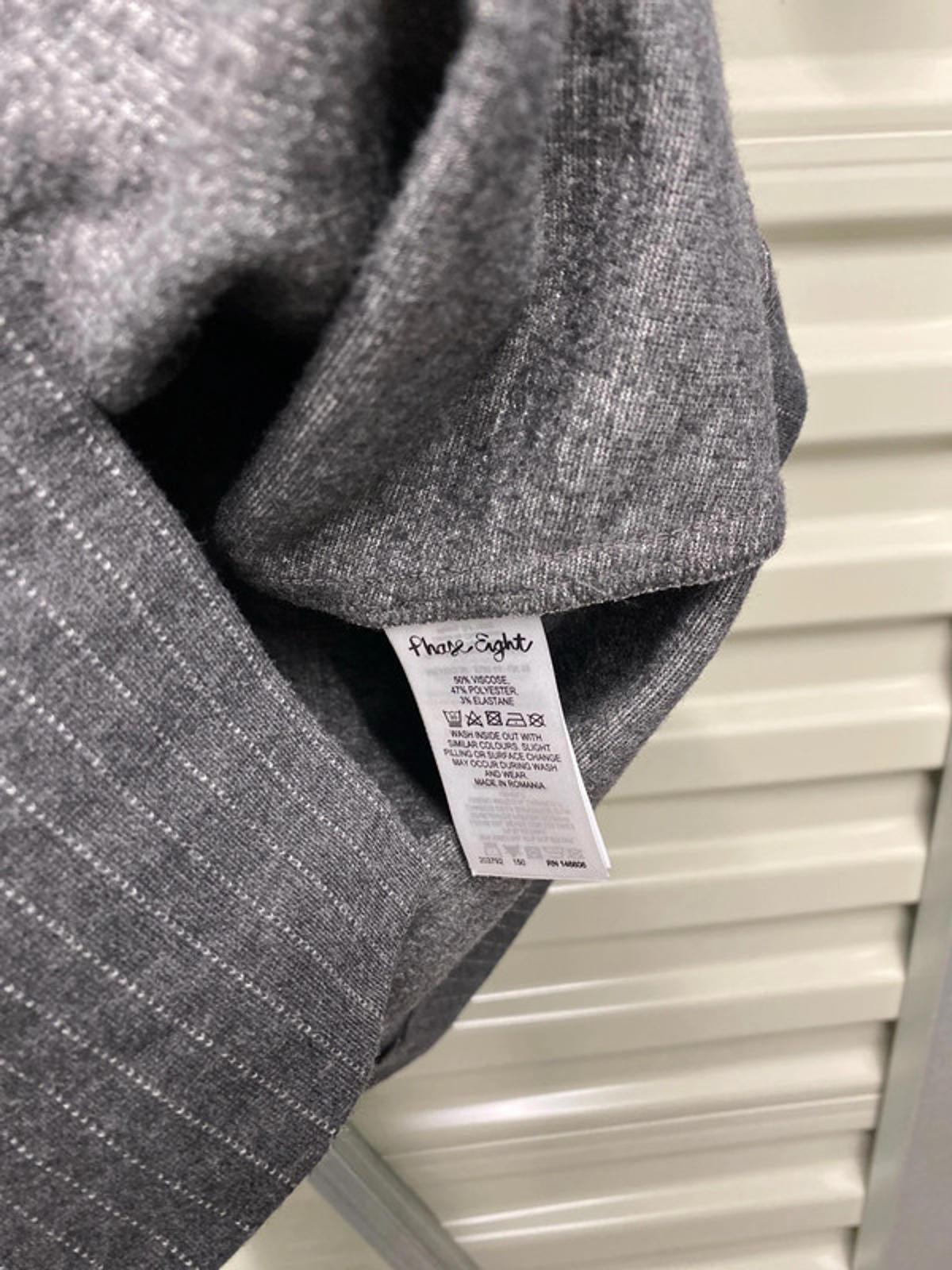 Phase Eight Grey Dress with pin striped 16