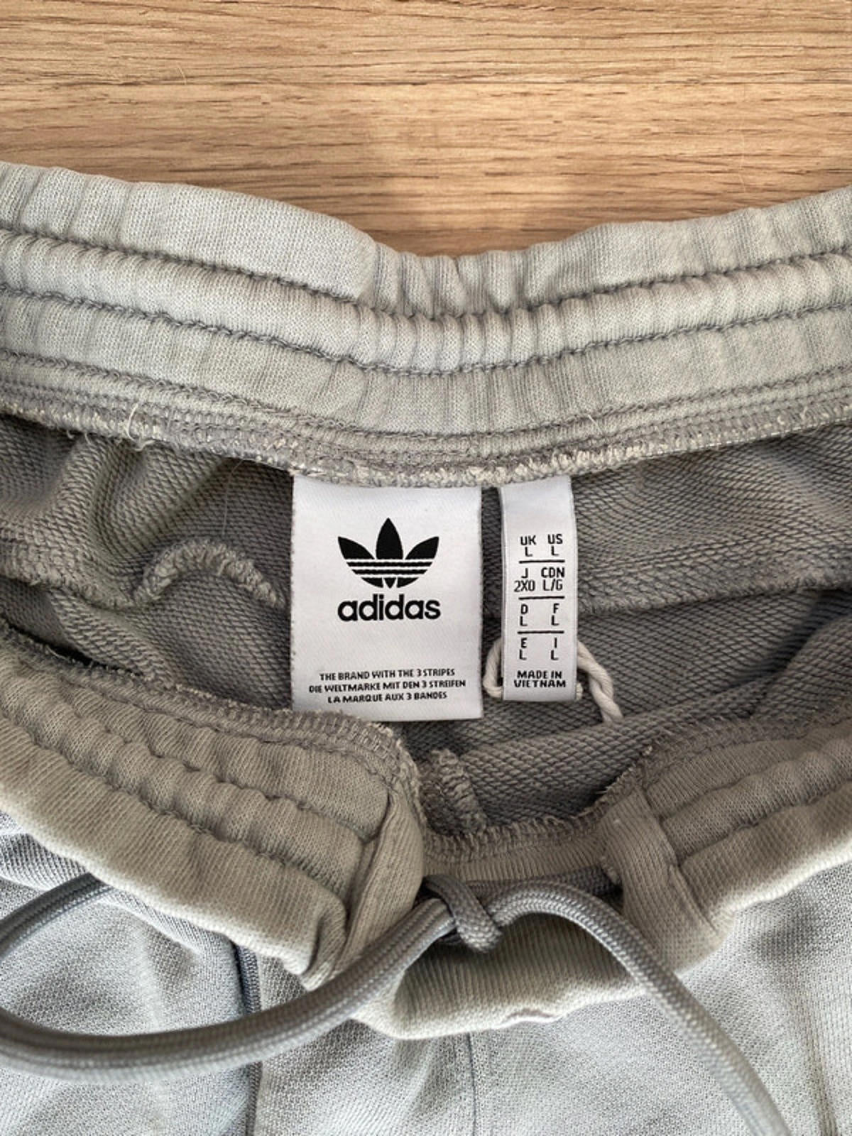 Adidas large soft shorts grey and red