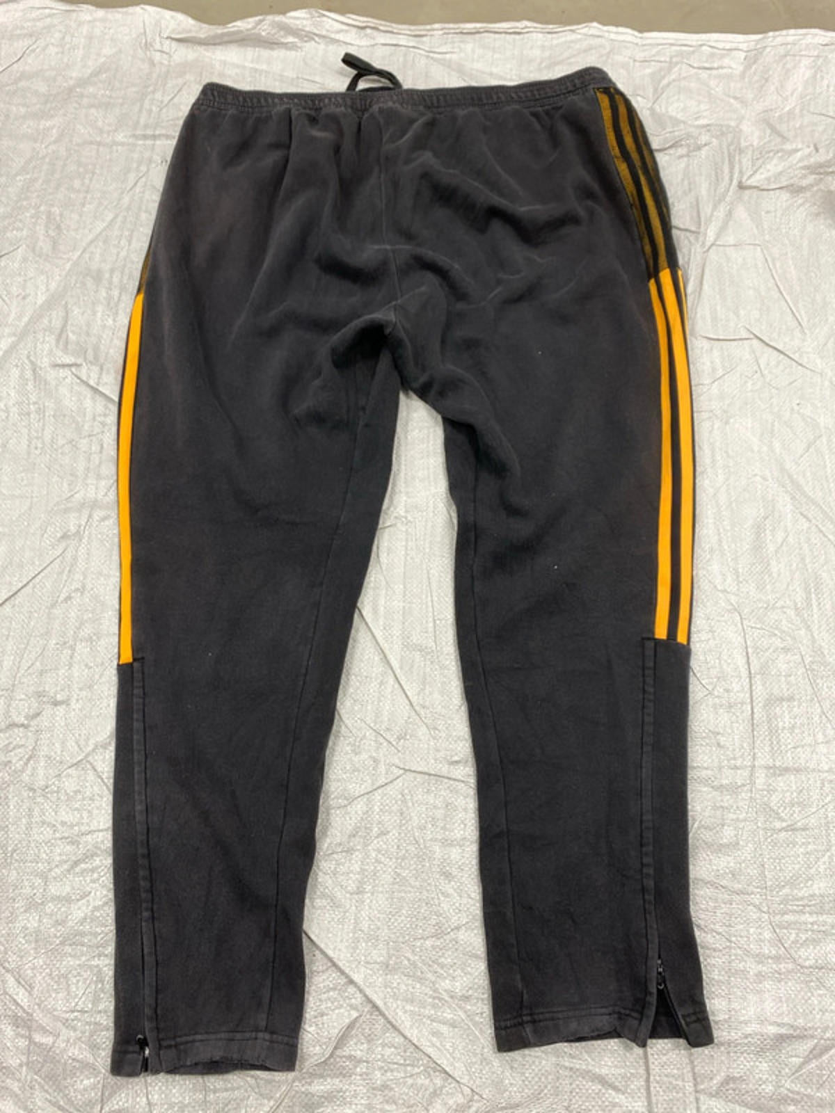 Adidas black with orange stripes 2XL