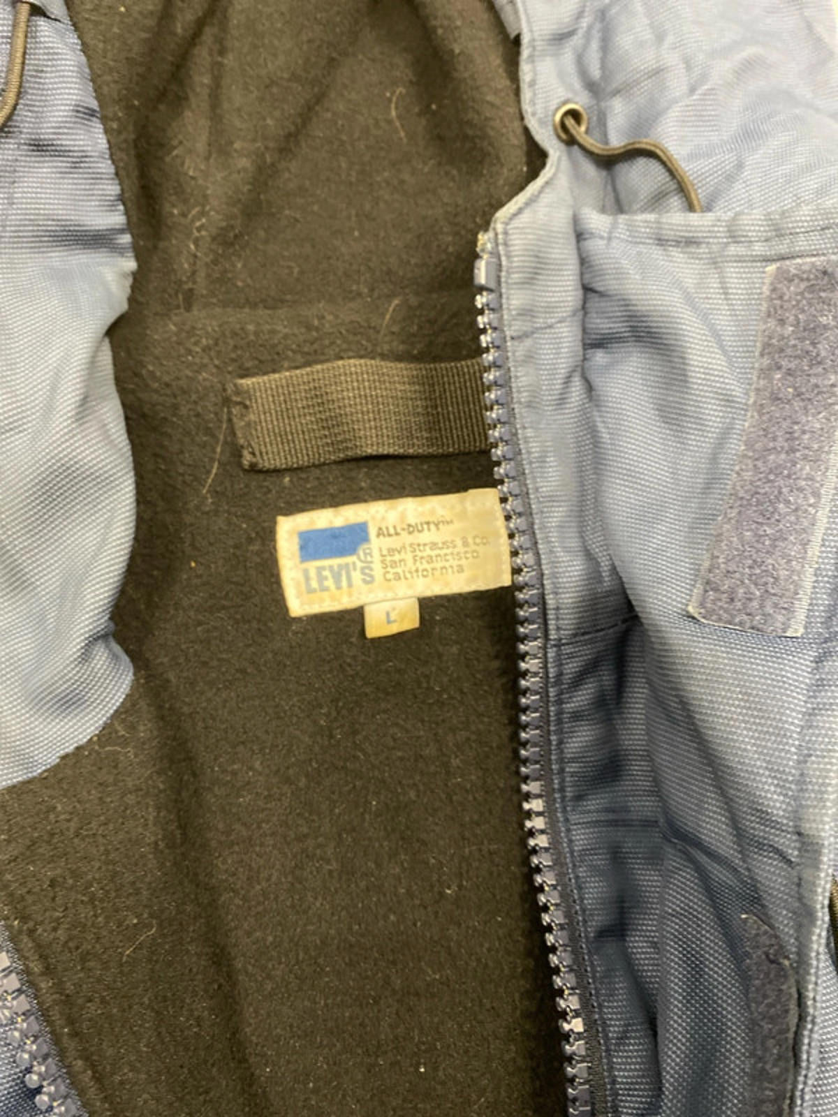 Levi Strauss & co blue 1/4 zip jacket large