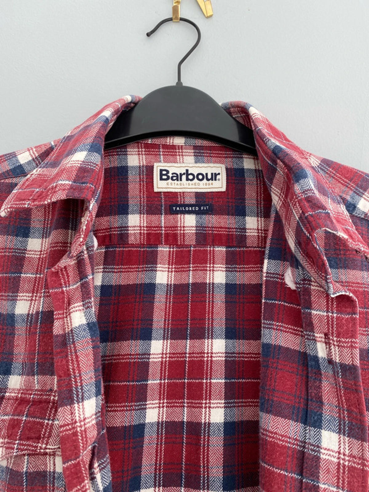 Barbour mens checked shirt  medium