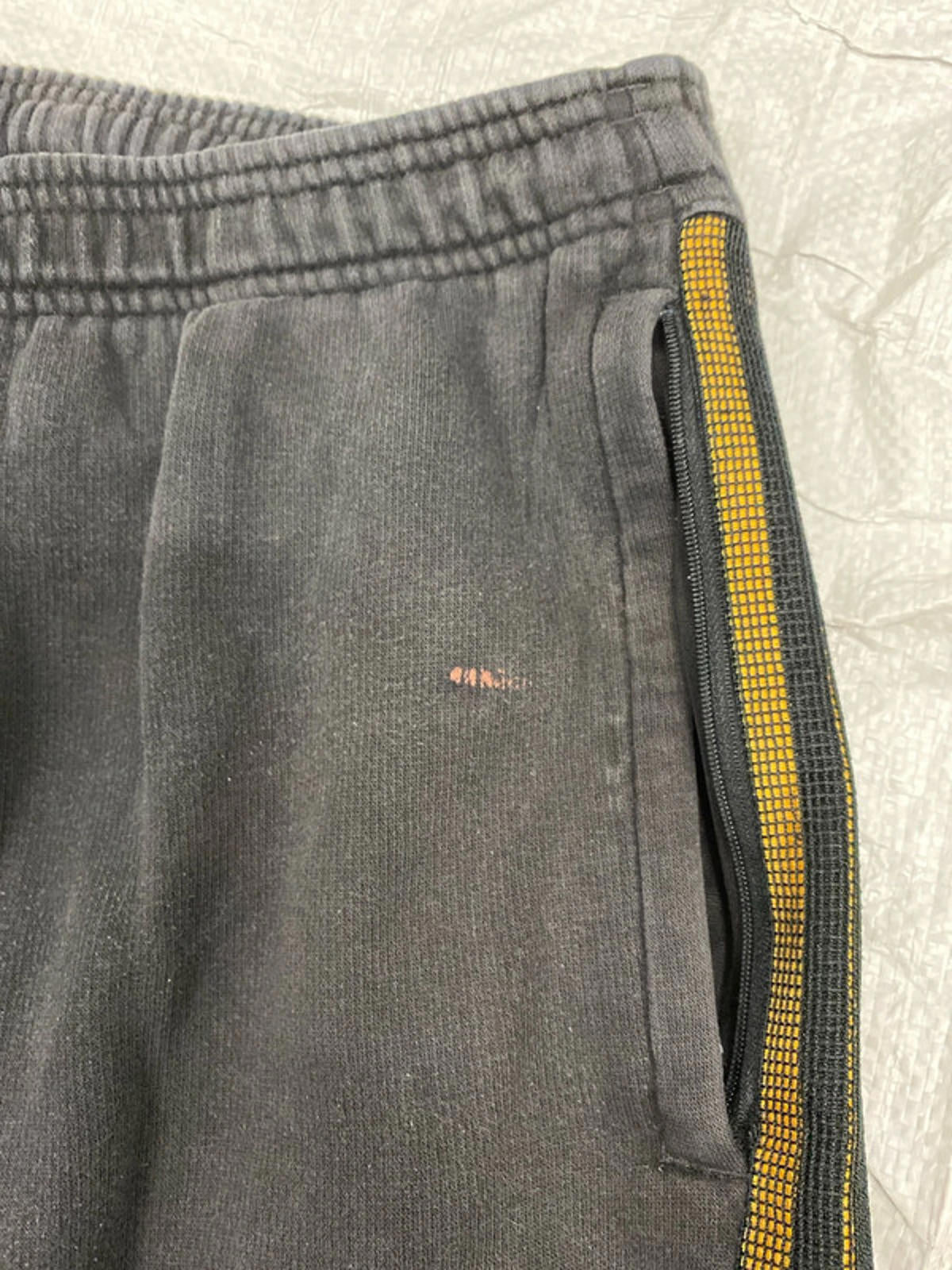 Adidas black with orange stripes 2XL