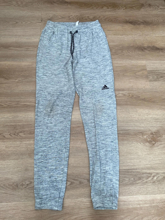 Adidas grey joggers with black flecks small