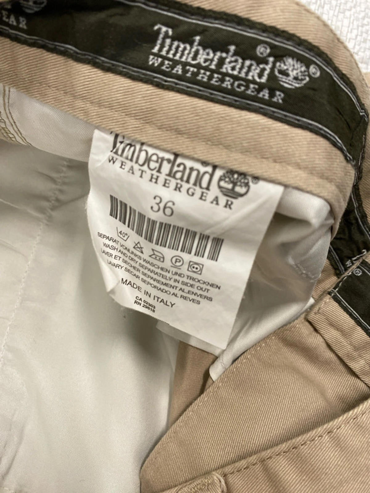 Timberland weather gear trouser tan size 36